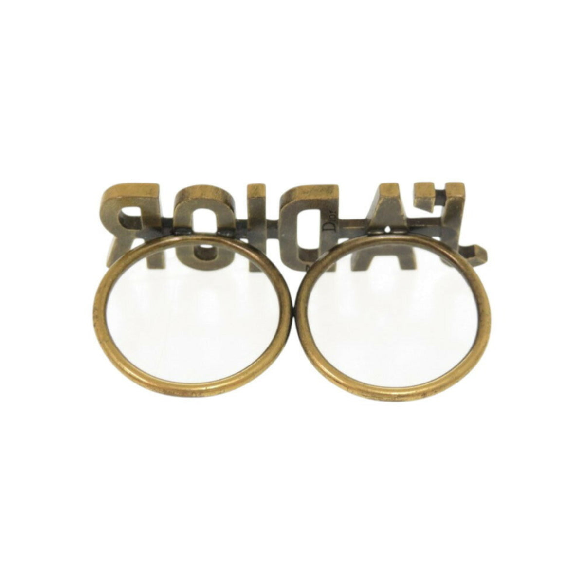 Christian Dior Gold Metal Band Ring (Pre-Owned)