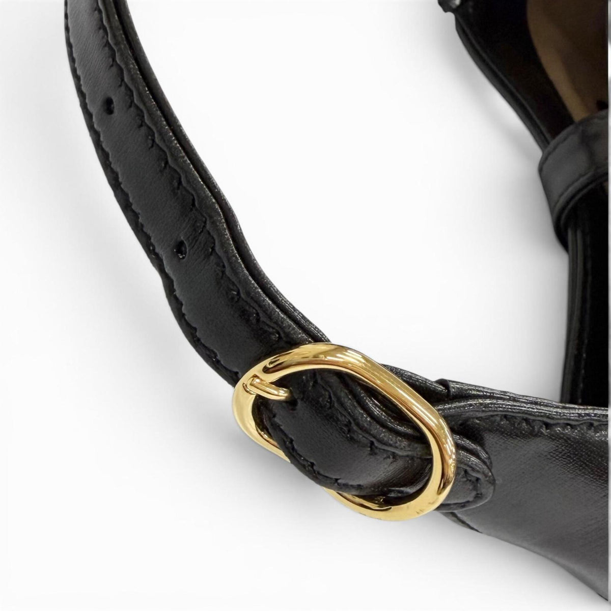 Gucci Black Leather Handbag Shoulder Bag (Pre-Owned)