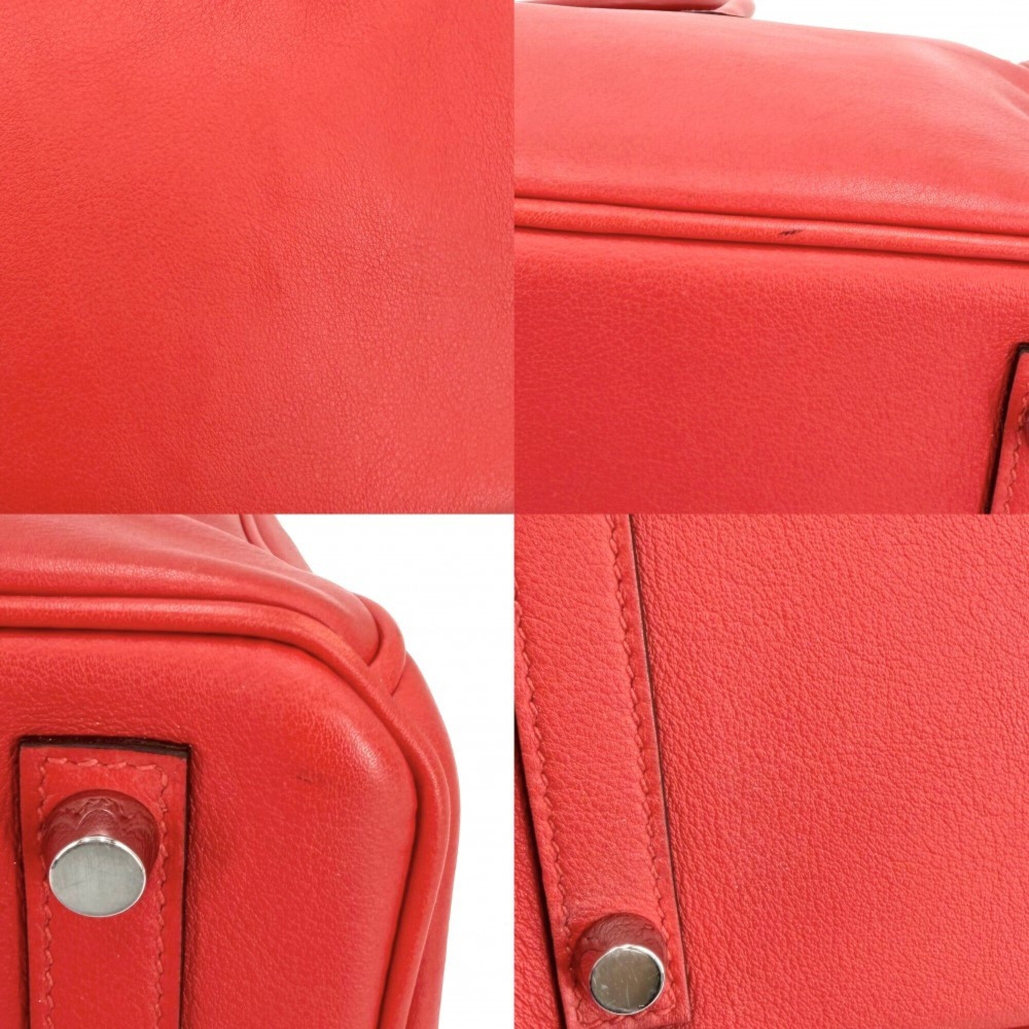 Hermes Red Color Swift Leather Handbag (Pre-Owned)