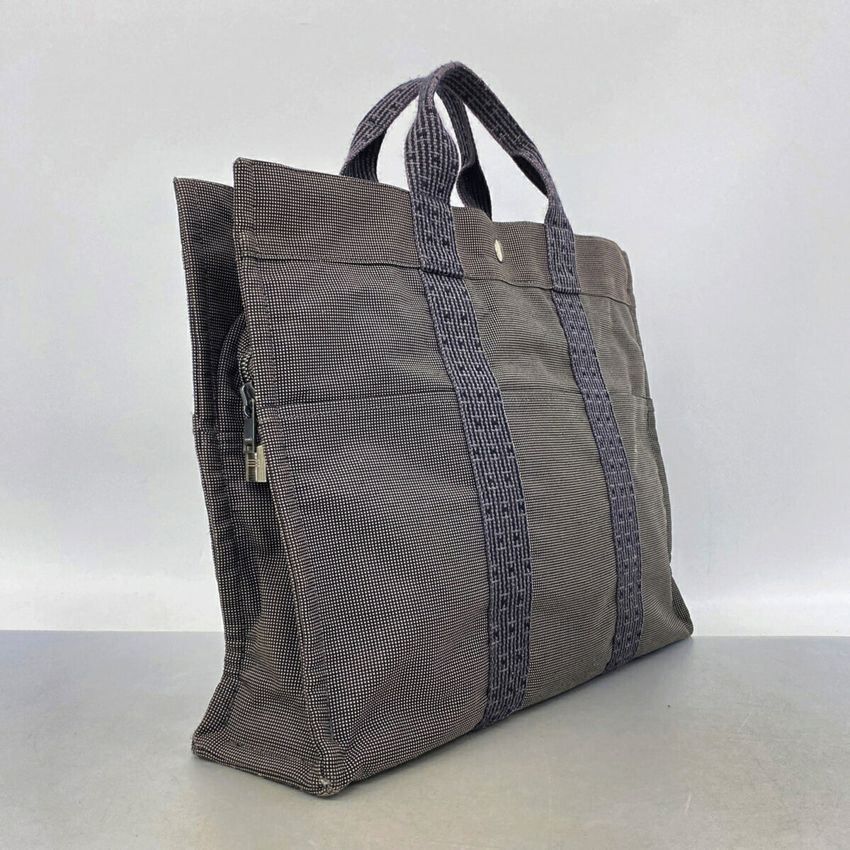 Hermes Gray Nylon Tote Bag (Pre-Owned)