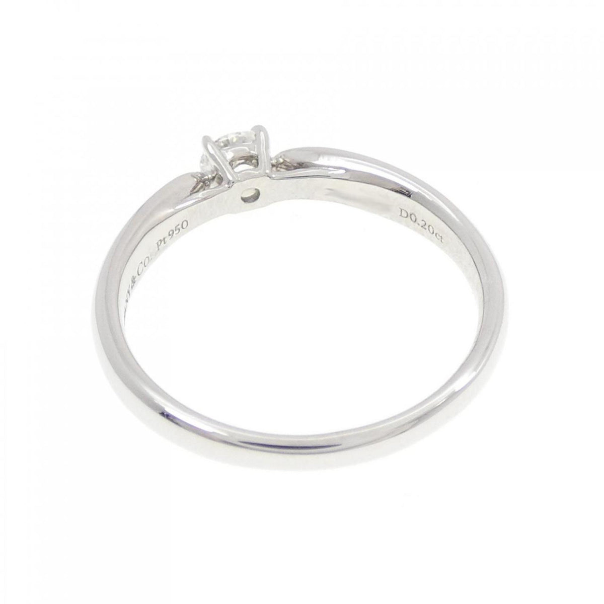 Tiffany Platinum Platinum 950 Band Ring (Pre-Owned)