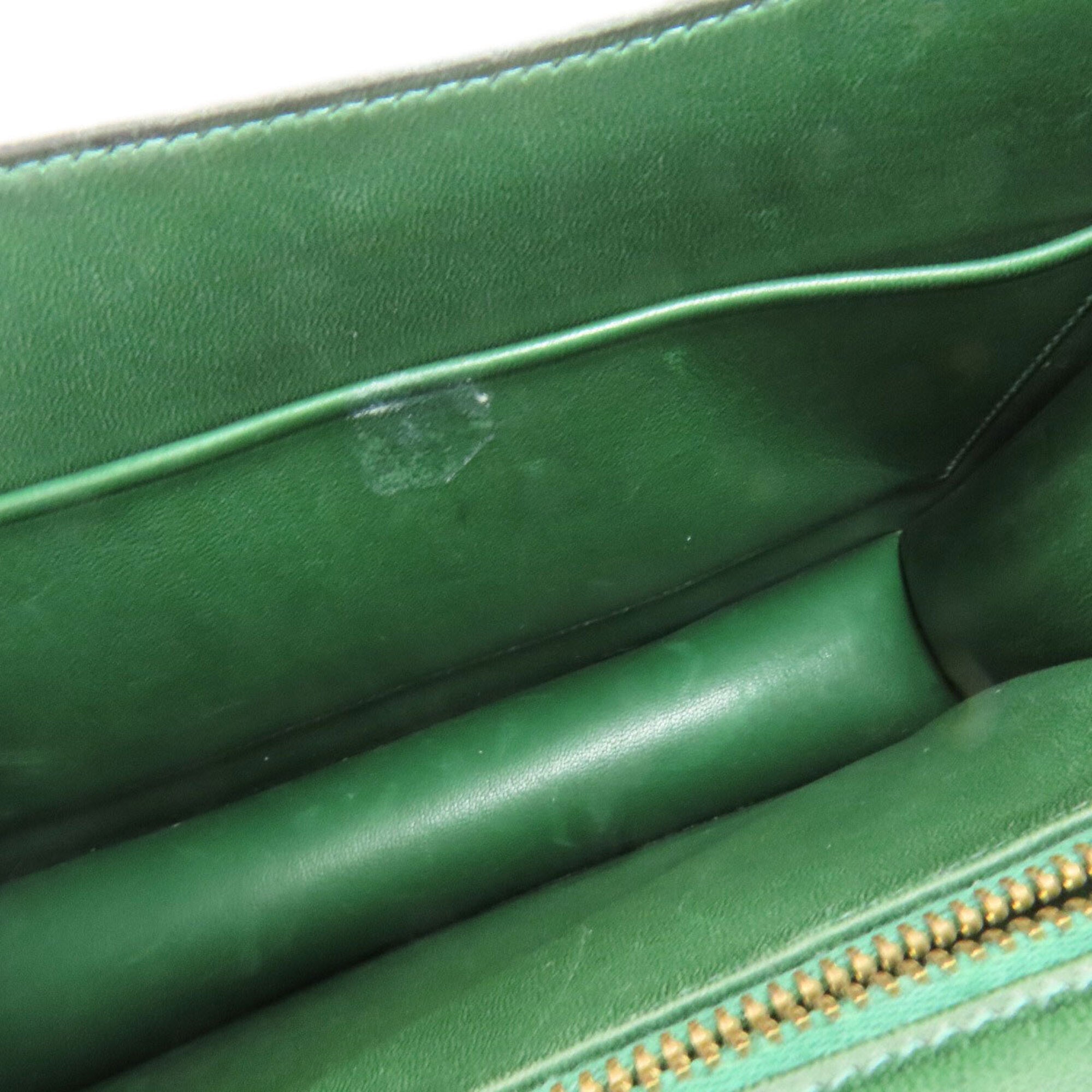 Hermes Green Box Calf Leather Shoulder Bag (Pre-Owned)