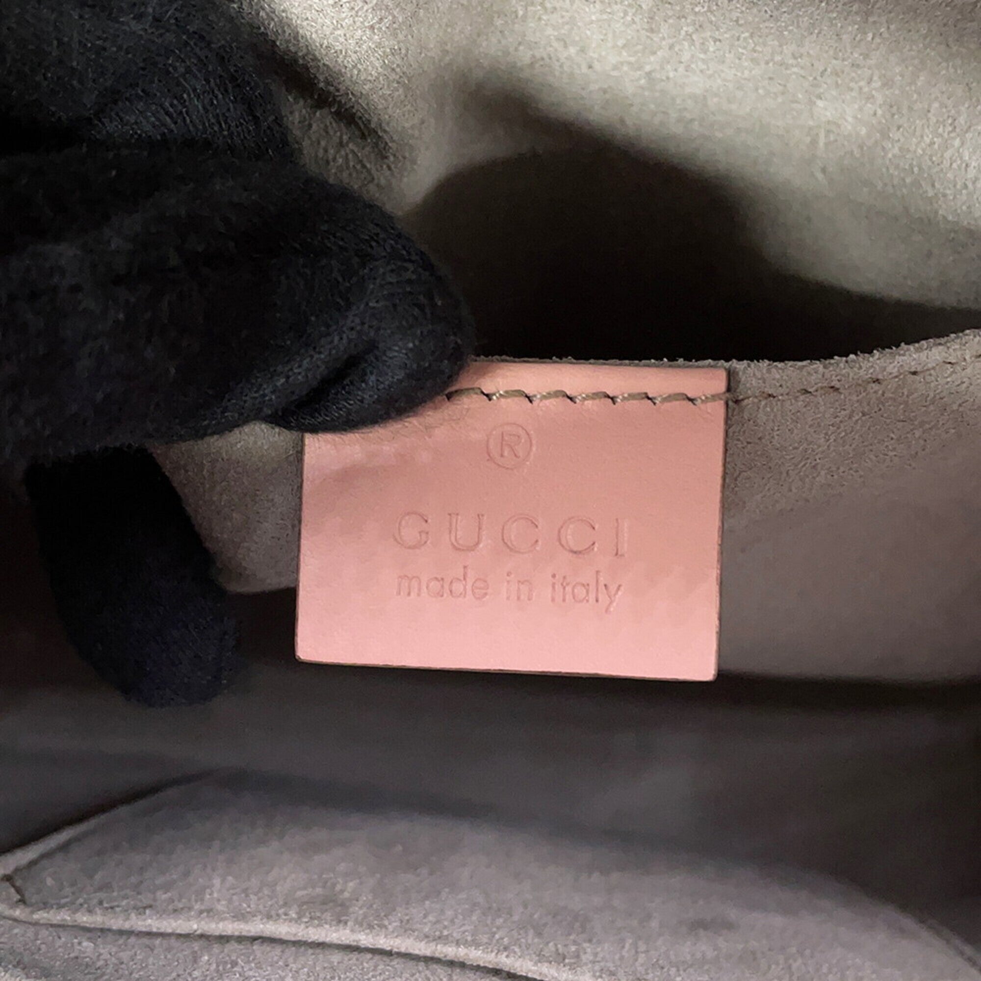 Gucci Gg Marmont Pink Leather Backpack (Pre-Owned)