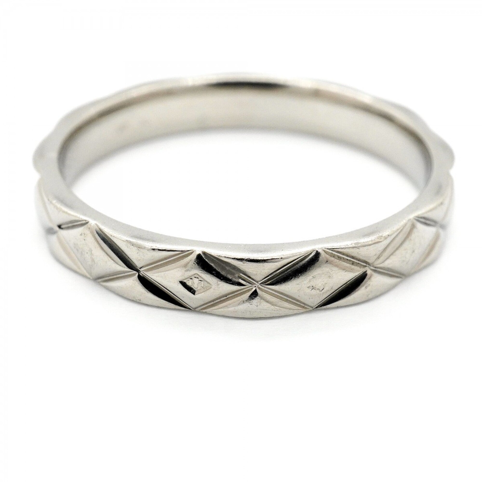 Chanel Platinum 950 Band Ring (Pre-Owned)