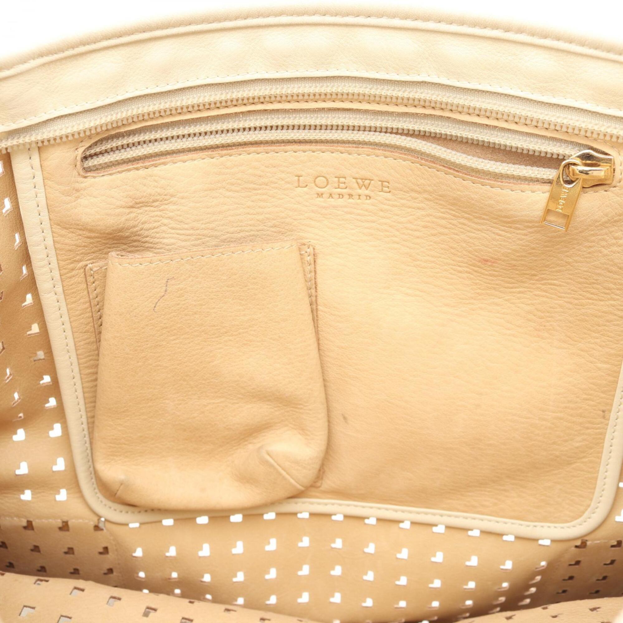 Loewe Beige Ivory Suede Leather Shoulder Bag (Pre-Owned)