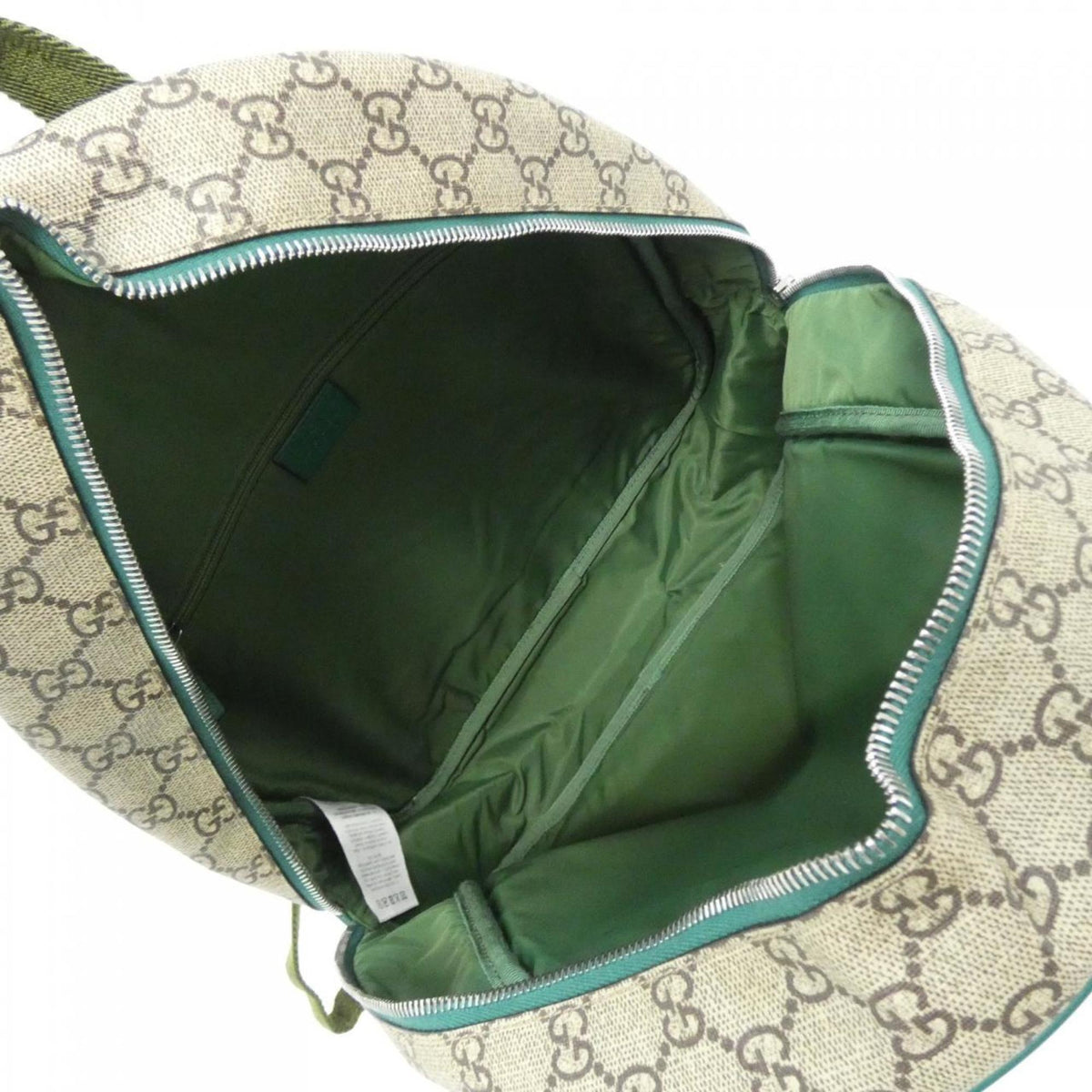 Gucci Beige Green Multi-Color Gg Supreme Backpack (Pre-Owned)