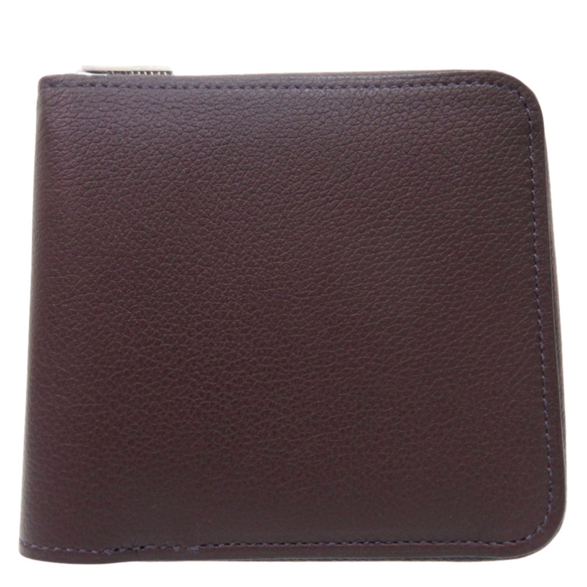 Hermes Blue Nuit Bordeaux Wallet (Bi-Fold) (Pre-Owned)