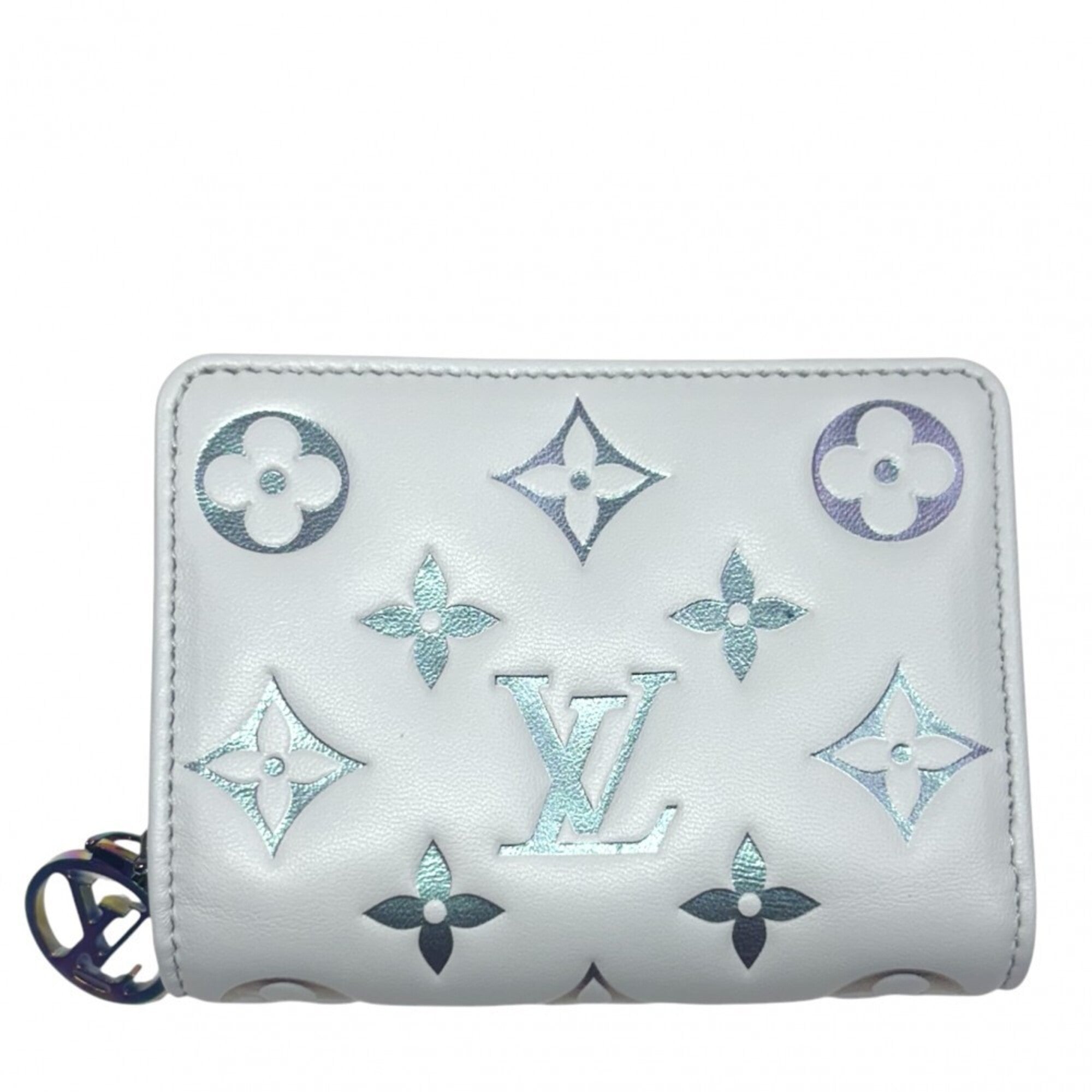Louis Vuitton Blue Gray Monogram Wallet (Bi-Fold) (Pre-Owned)