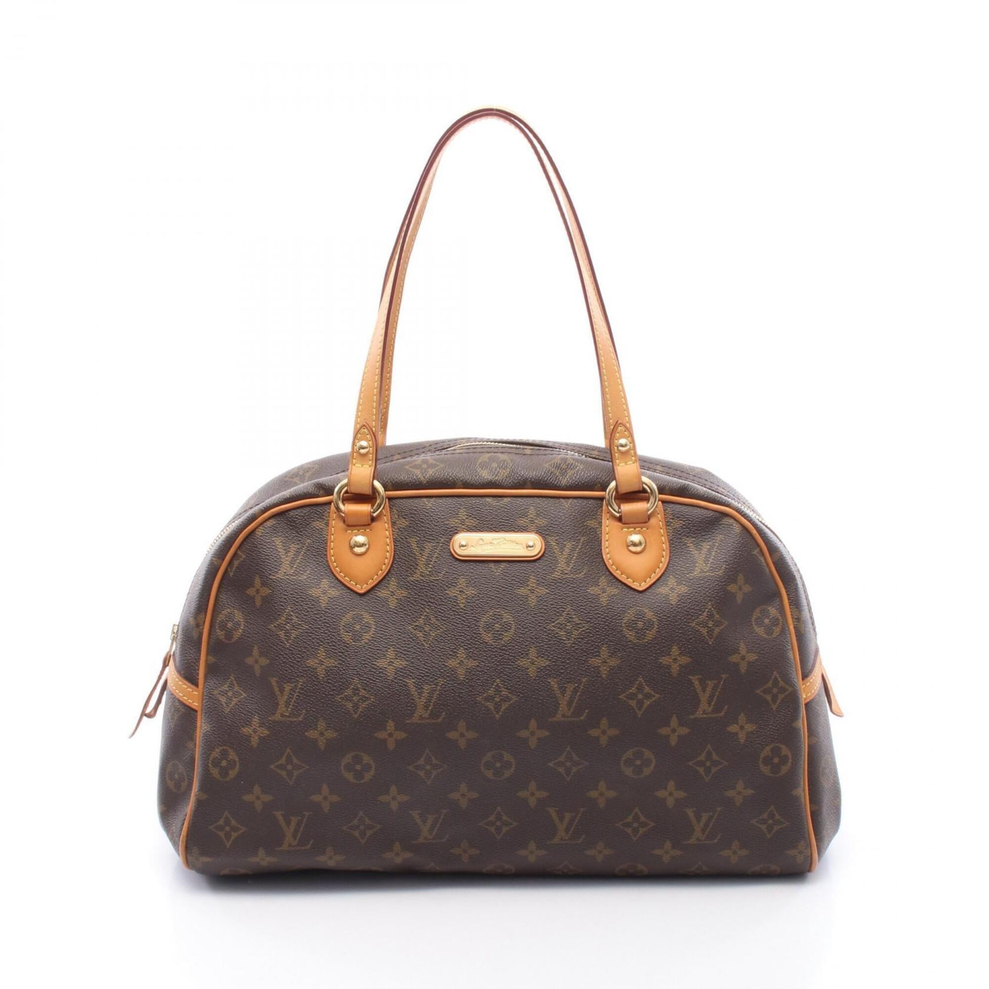 Louis Vuitton Brown Monogram Coated Canvas Leather Handbag Shoulder Bag (Pre-Owned)