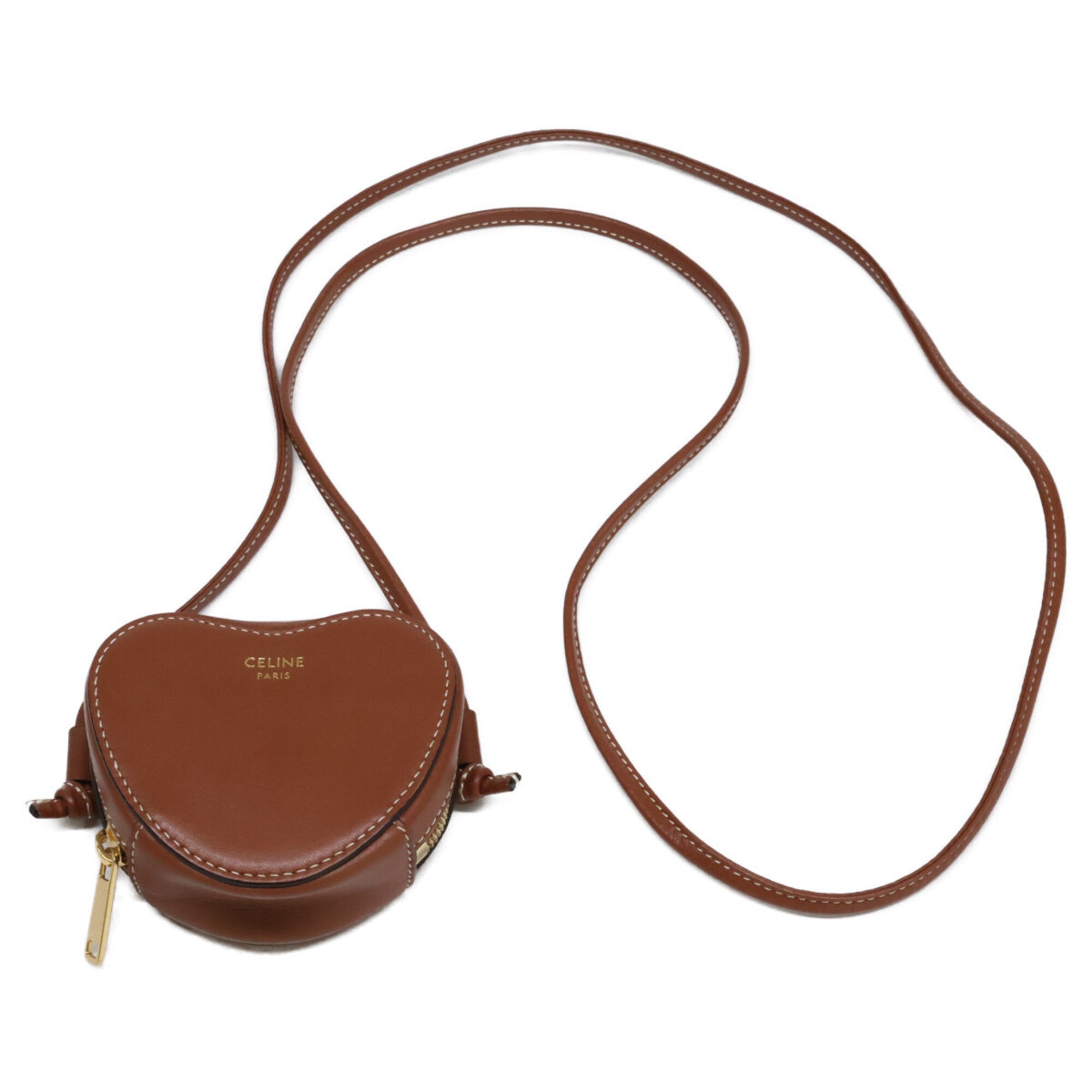 Celine Brown Leather Shoulder Bag (Pre-Owned)