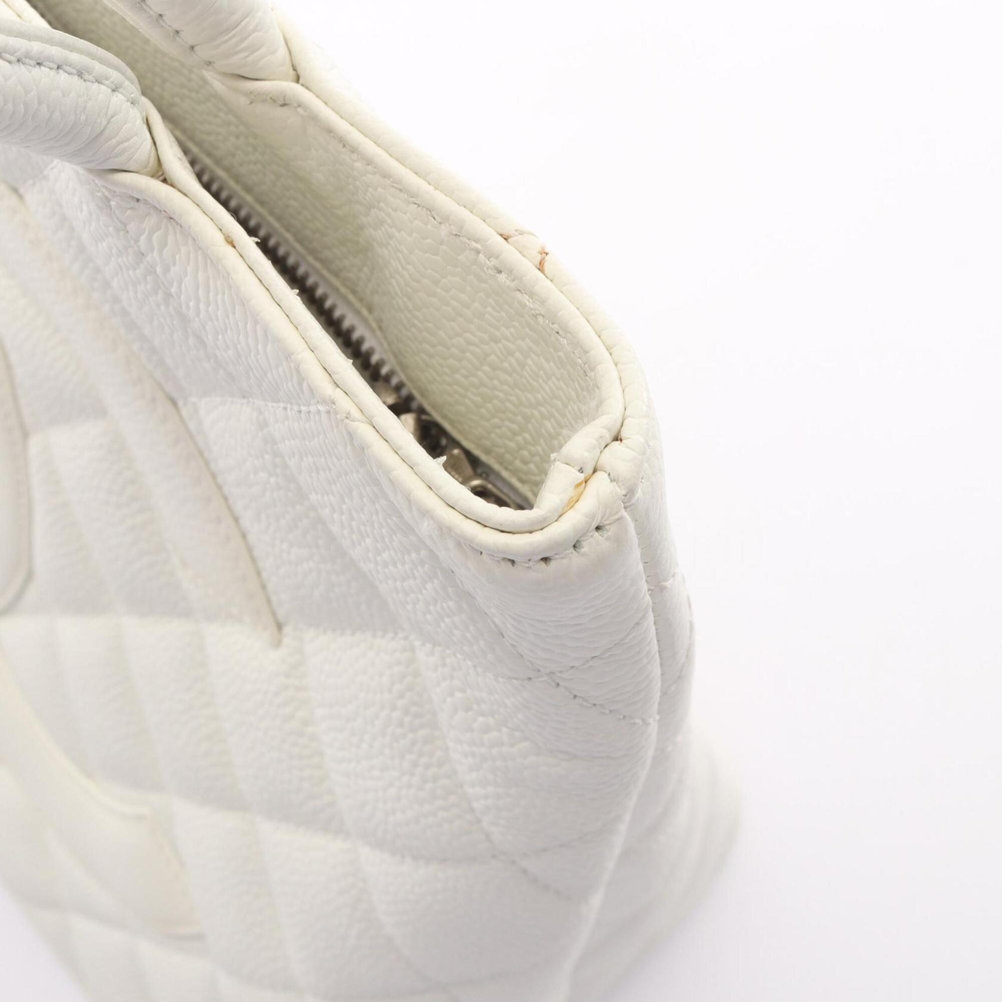 Chanel White Grained Calfskin Handbag Tote Bag (Pre-Owned)