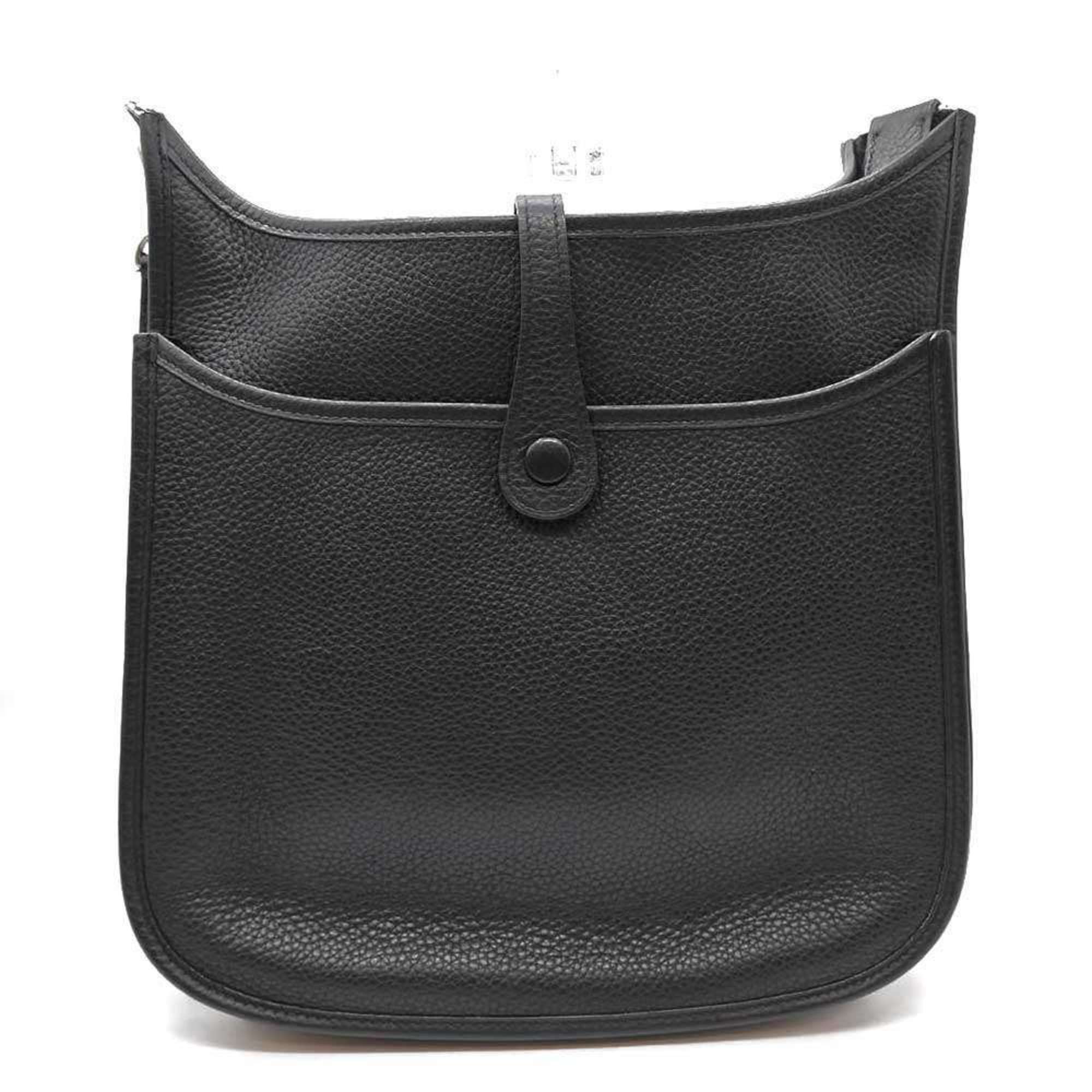 Hermes Evelyne Black Taurillon Clemence Leather Shoulder Bag (Pre-Owned)