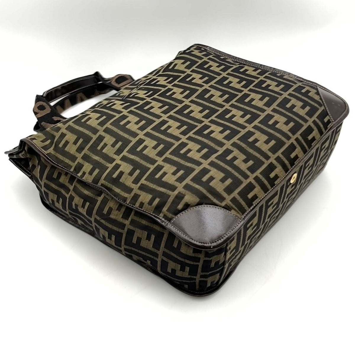 Fendi Brown Zucca Handbag Tote Bag (Pre-Owned)