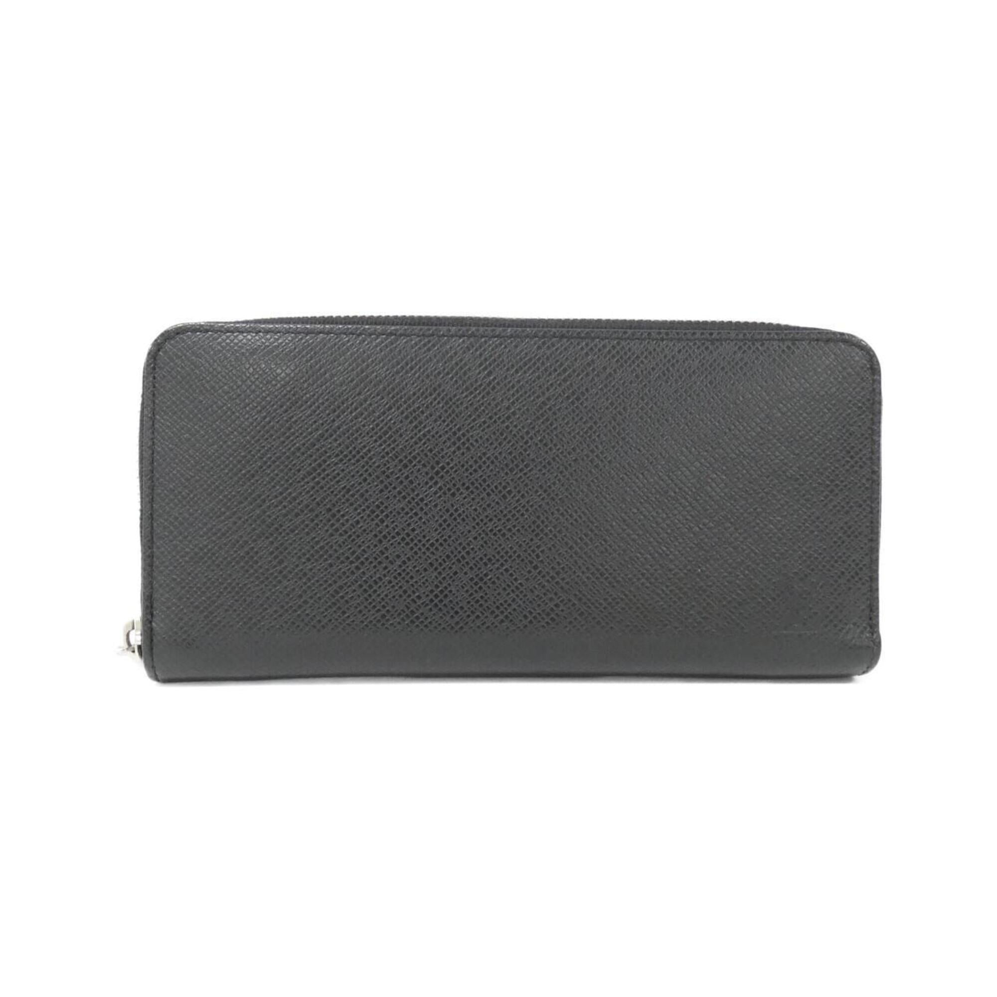 Louis Vuitton Black Leather Long Wallet (Bi-Fold) (Pre-Owned)