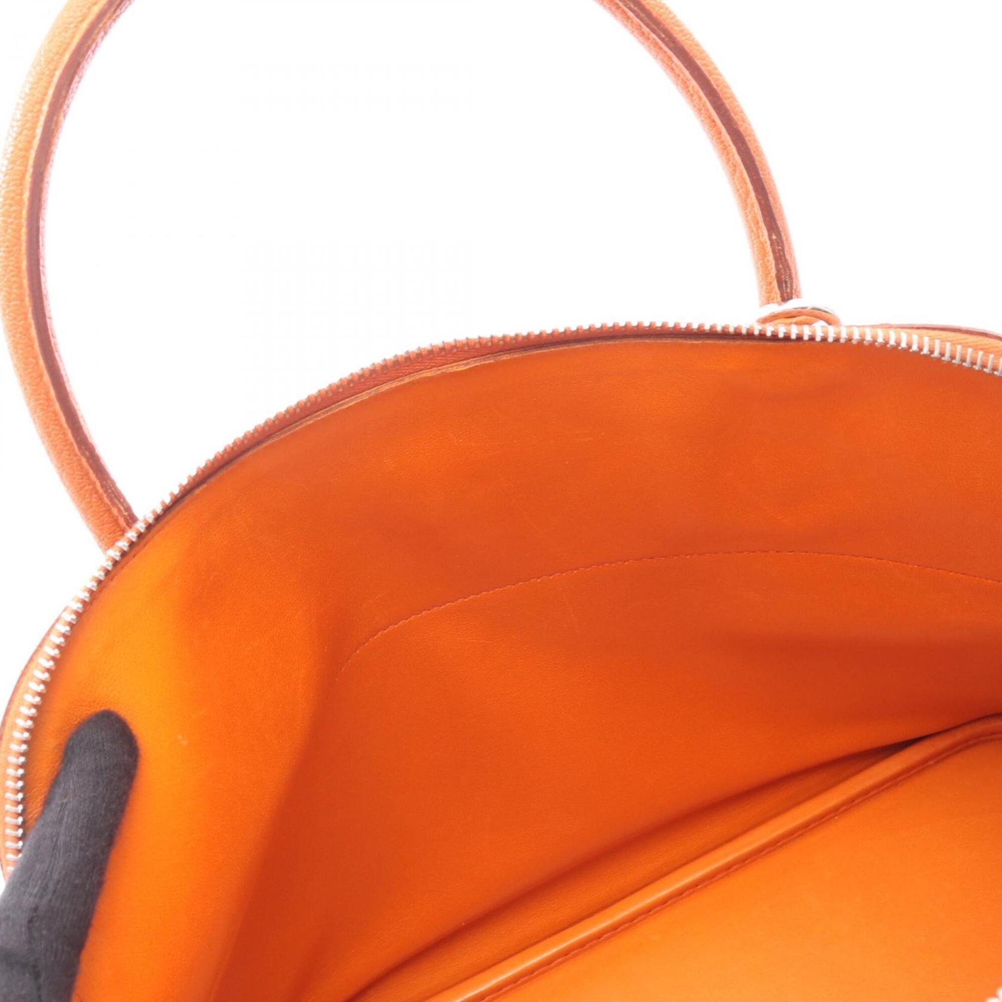 Hermes Orange Leather Chevre Leather Handbag (Pre-Owned)
