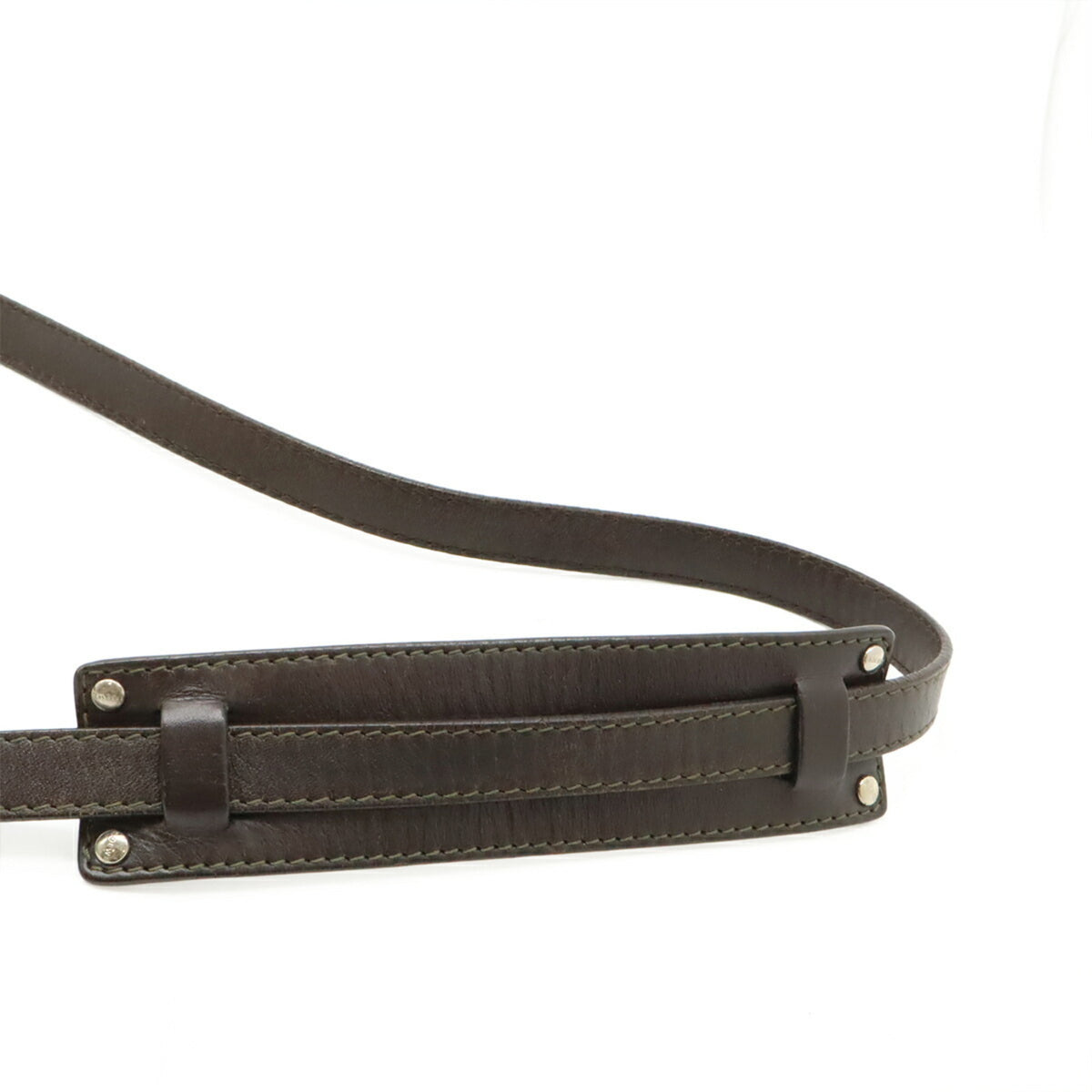 Loewe Black Dark Brown Coated Canvas Leather Shoulder Bag (Pre-Owned)
