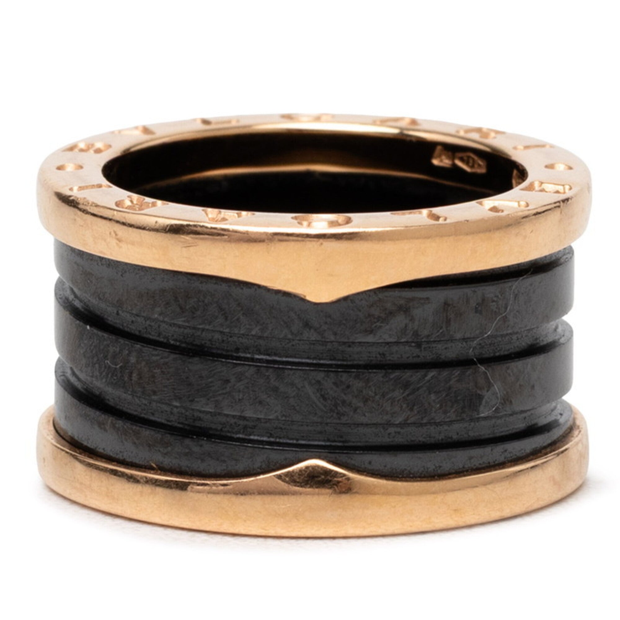 Bvlgari Black Yellow Gold (18K) Ceramic Band Ring (Pre-Owned)