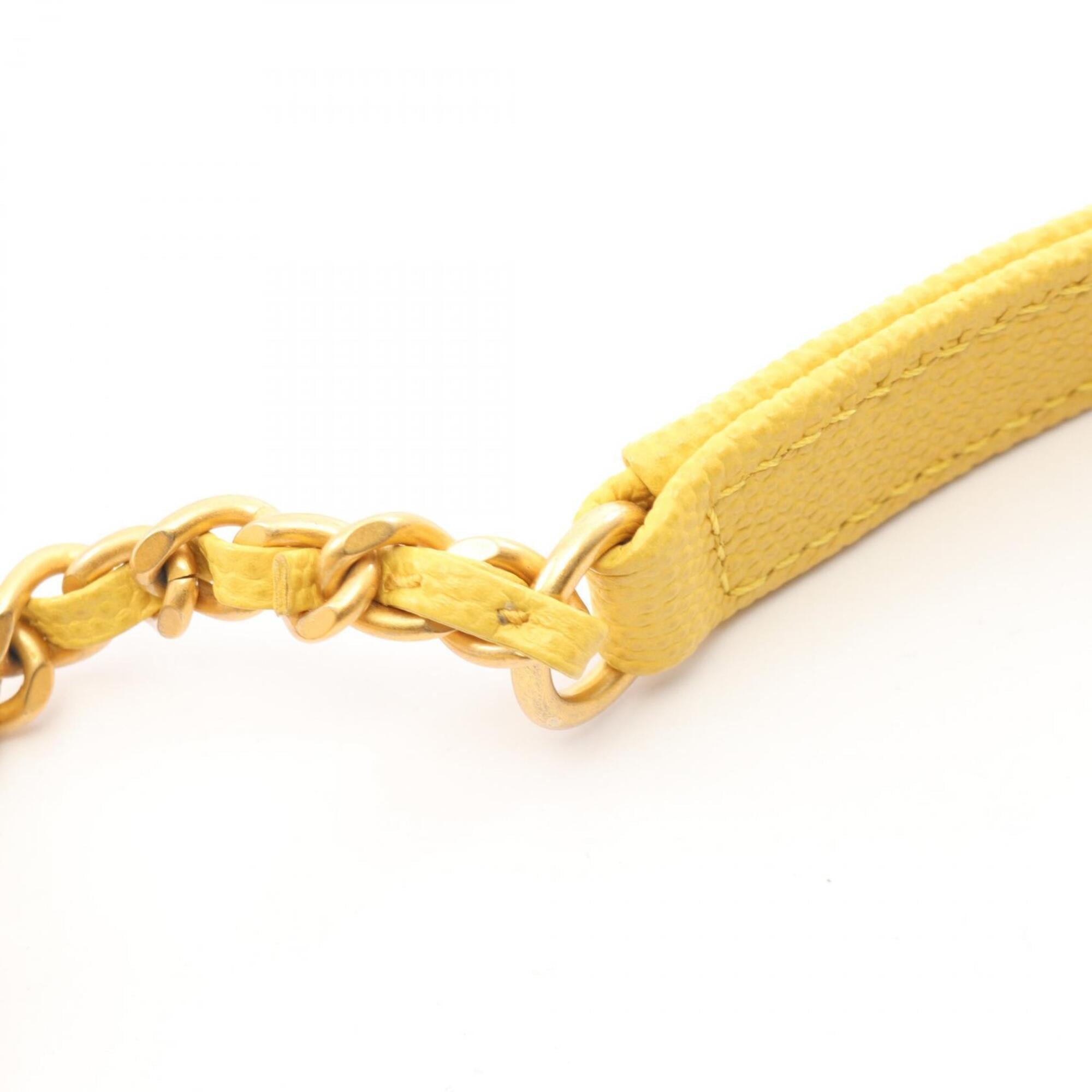Chanel Yellow Grained Calfskin Handbag (Pre-Owned)