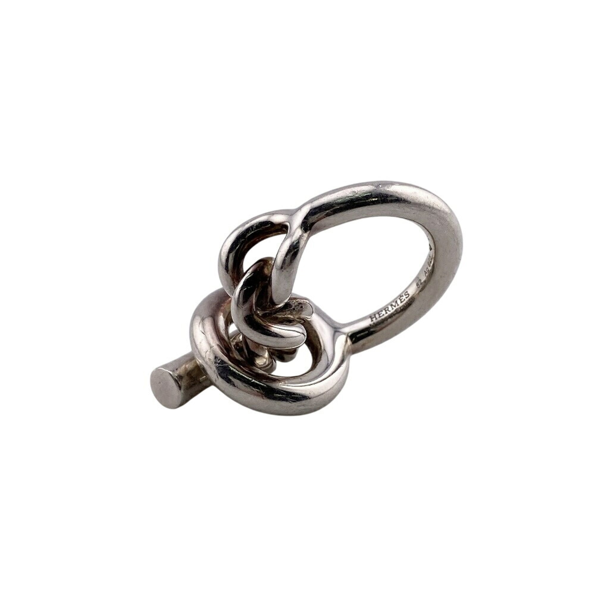 Hermes Silver Band Ring (Pre-Owned)