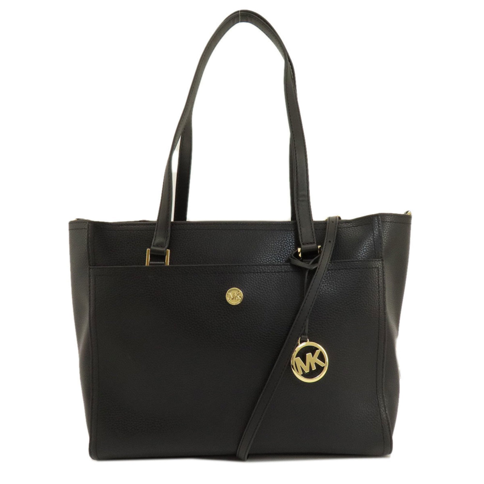 Michael Kors Black Leather Tote Bag (Pre-Owned)