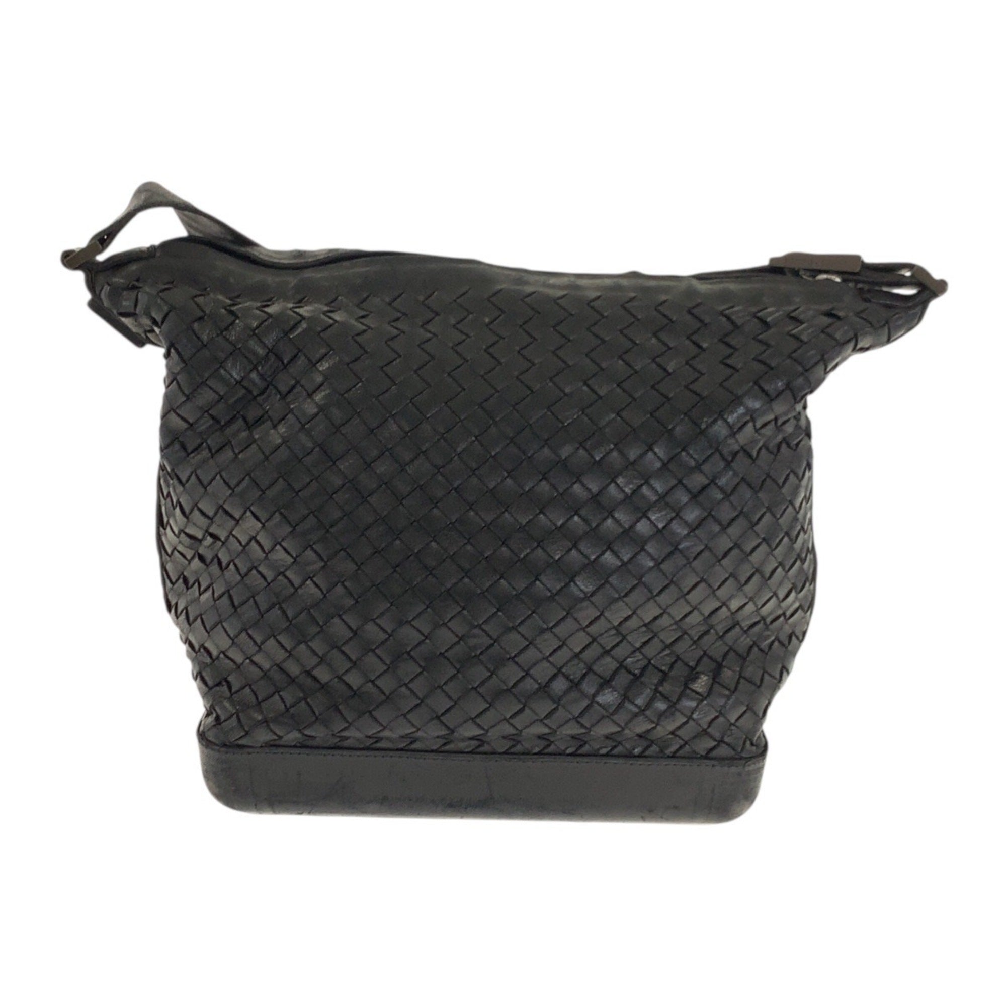 Bottega Veneta Black Leather Shoulder Bag (Pre-Owned)