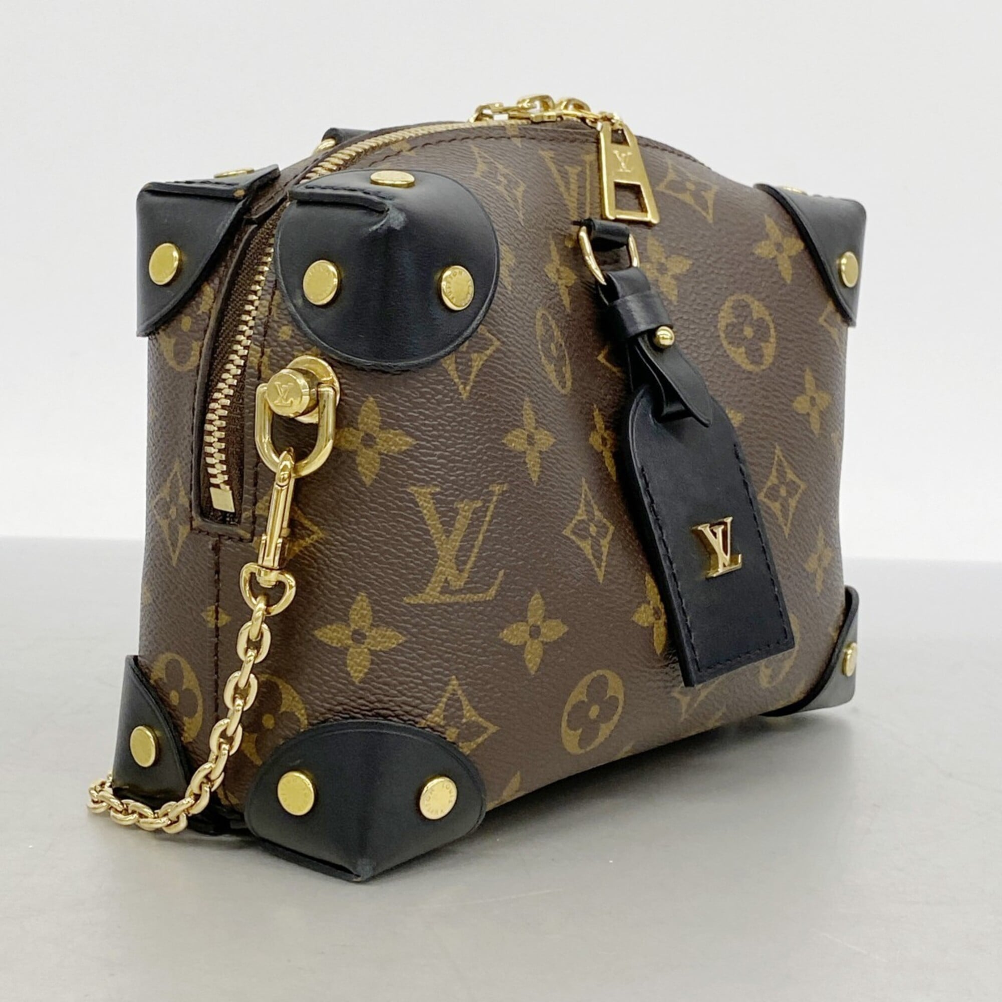 Louis Vuitton Black Brown Handbag (Pre-Owned)