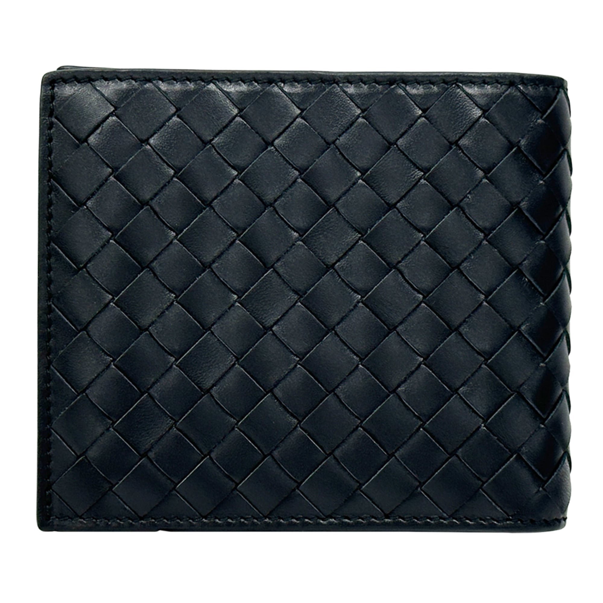 Bottega Veneta Black Intrecciato Wallet (Bi-Fold) (Pre-Owned)
