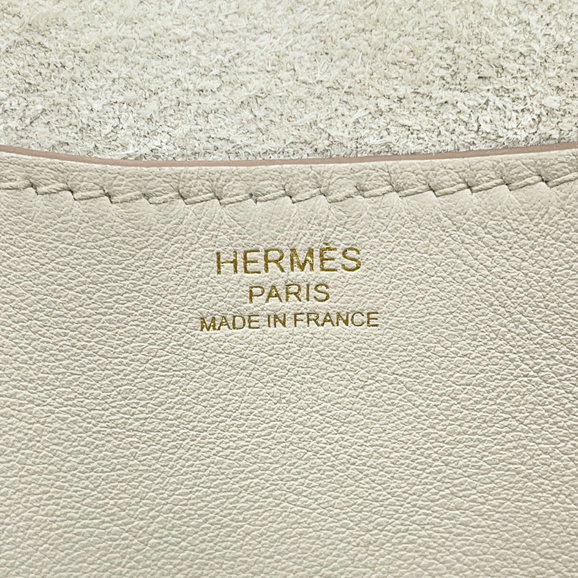 Hermes Light Gray Taurillon Clemence Leather Swift Leather Tote Bag (Pre-Owned)