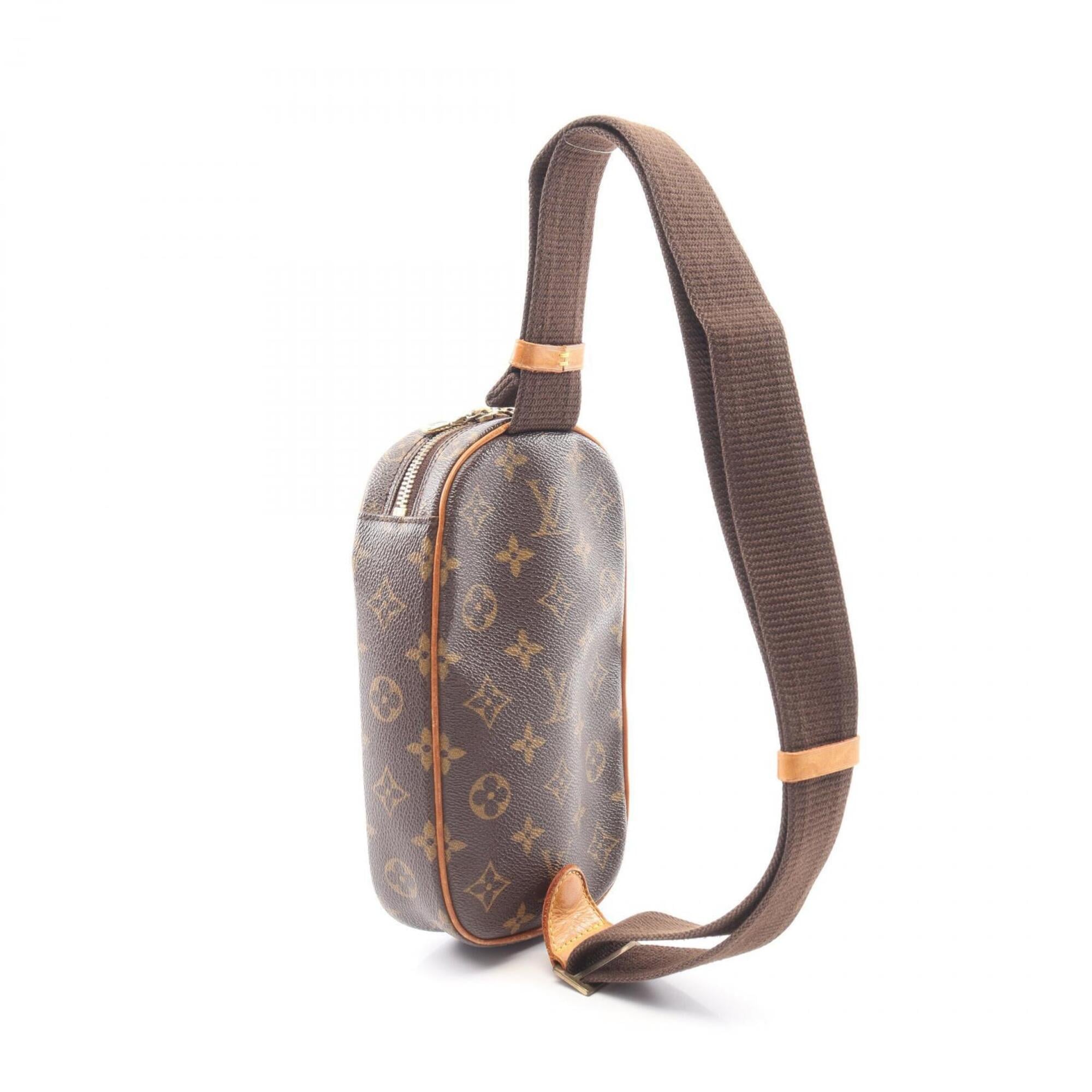 Louis Vuitton Brown Coated Canvas Leather Fanny Pack Handbag (Pre-Owned)