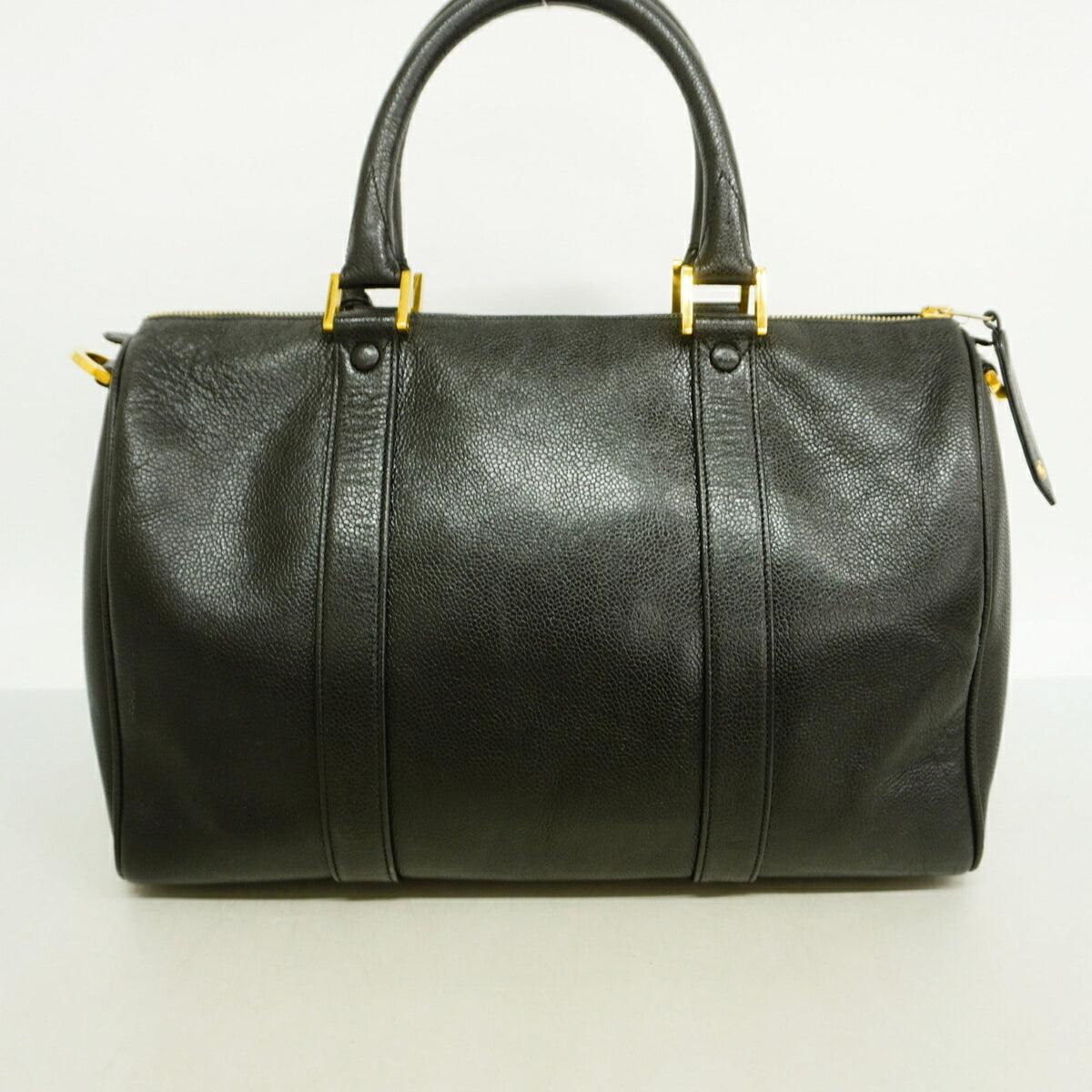 Chanel Black Grained Calfskin Boston Bag (Pre-Owned)