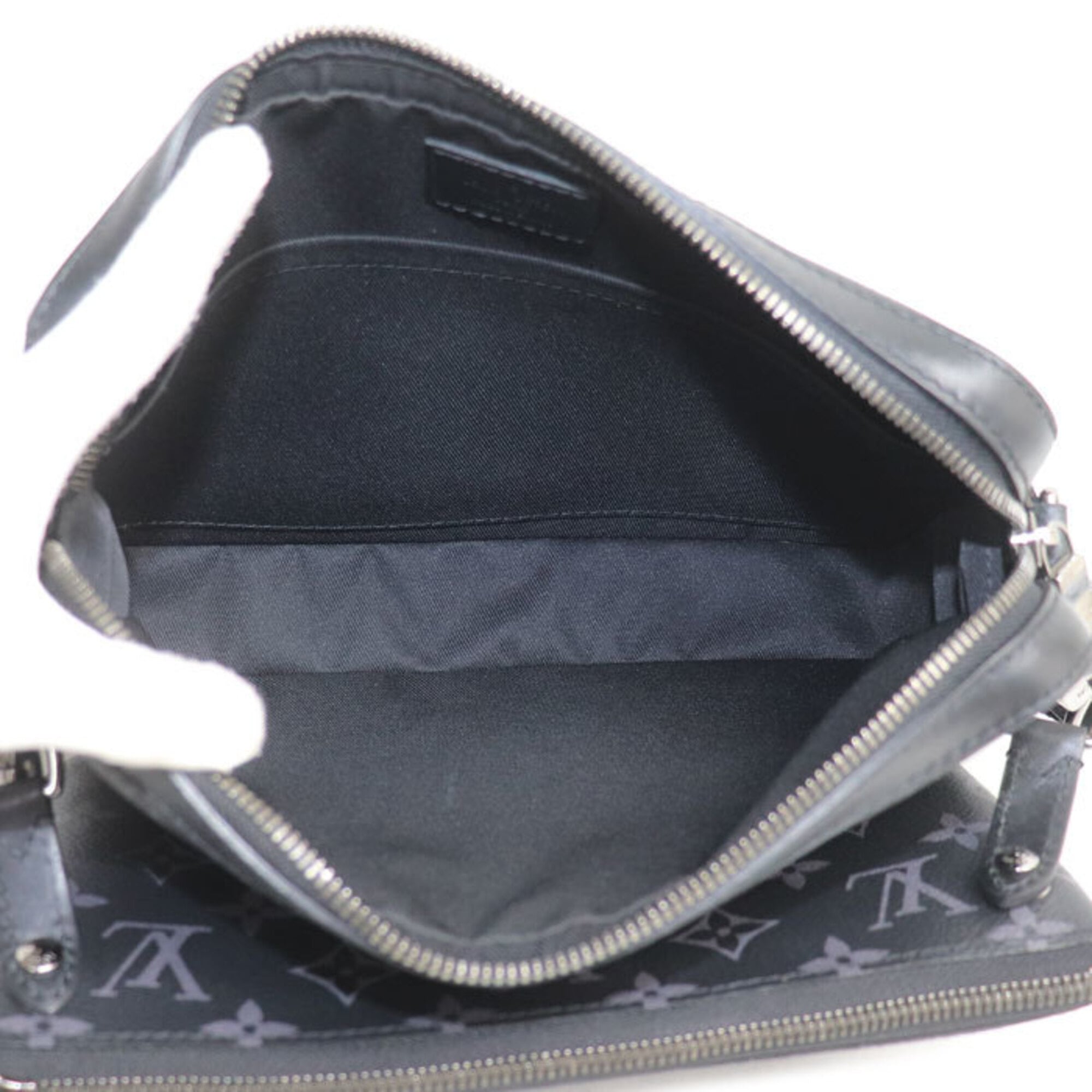 Louis Vuitton Gray Monogram Eclipse Pouch Shoulder Bag (Pre-Owned)