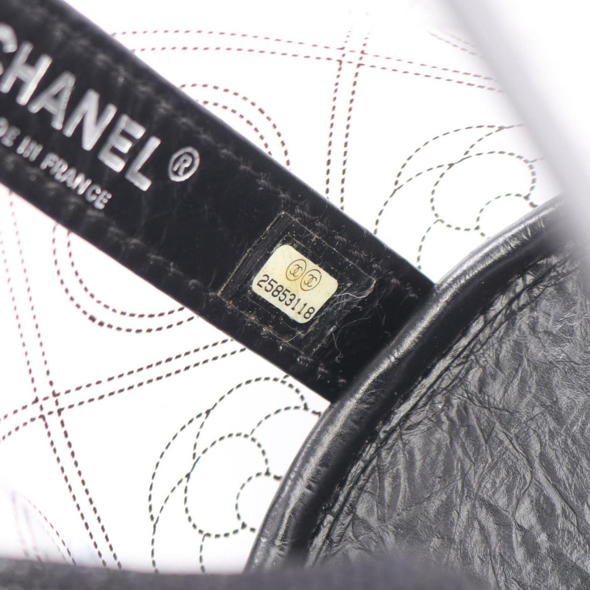 Chanel Black Clear Vinyl Leather Handbag Shoulder Bag (Pre-Owned)