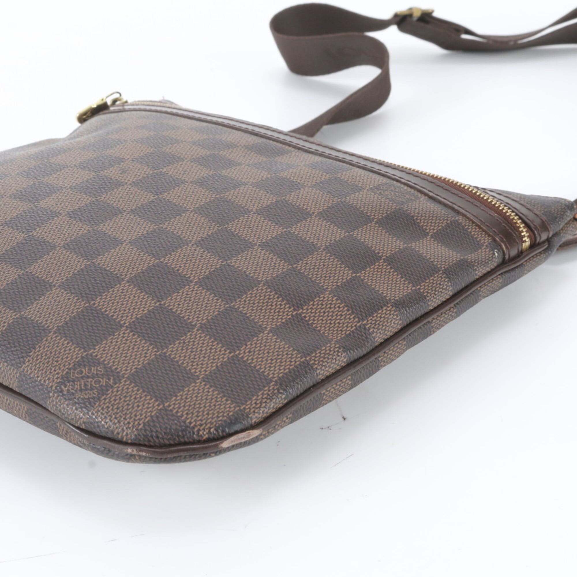 Louis Vuitton Brown Damier Canvas Ebene Leather Pochette Shoulder Bag (Pre-Owned)