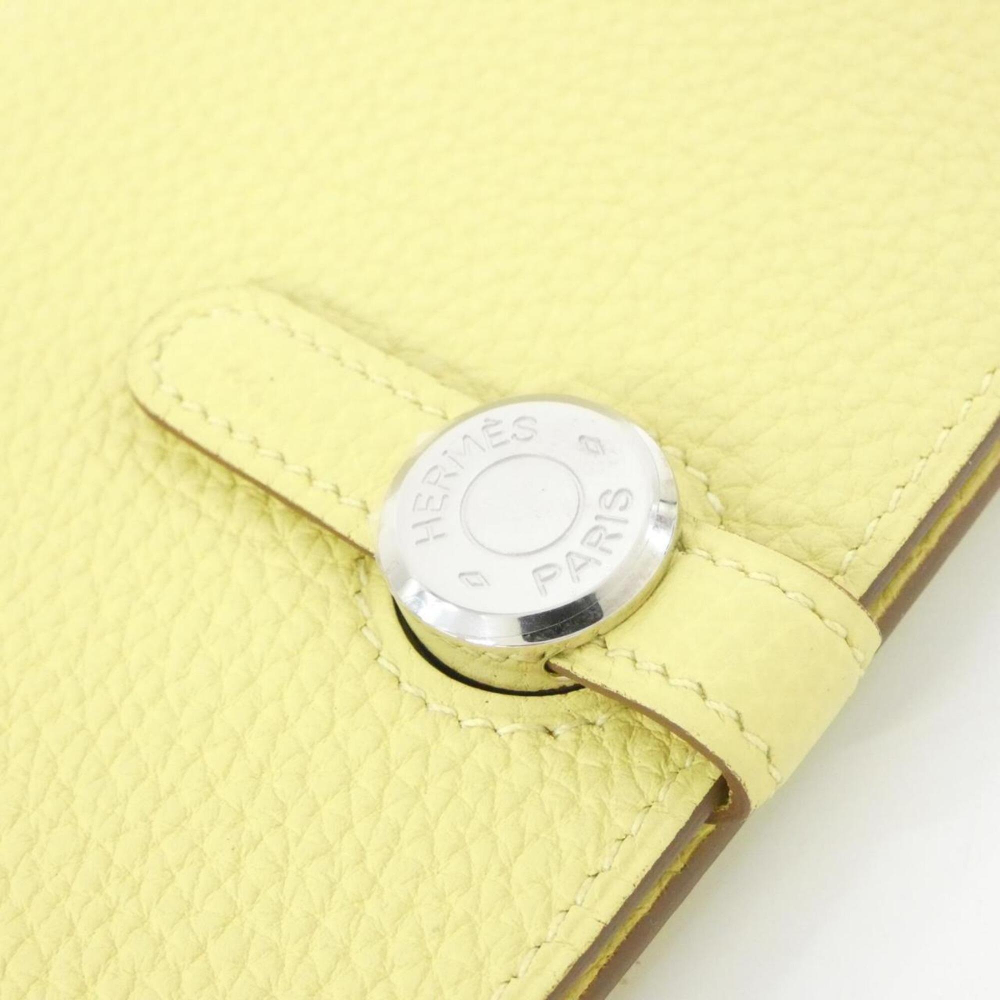Hermes Jaune Yellow Togo Leather Long Wallet (Bi-Fold) (Pre-Owned)