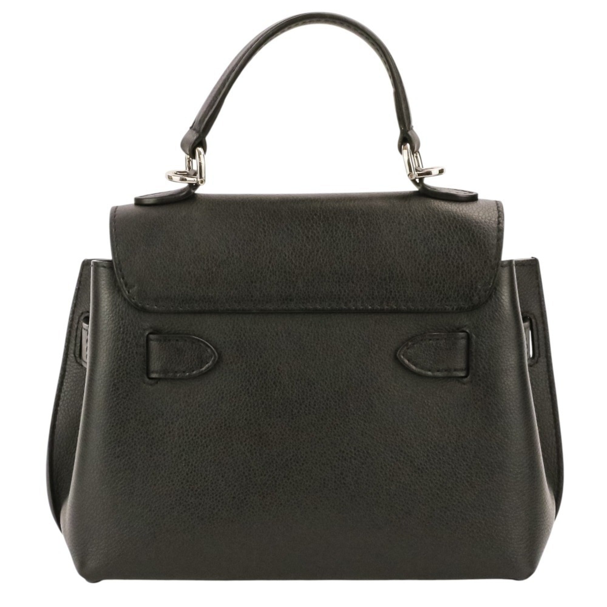 Louis Vuitton Black Leather Handbag Shoulder Bag (Pre-Owned)