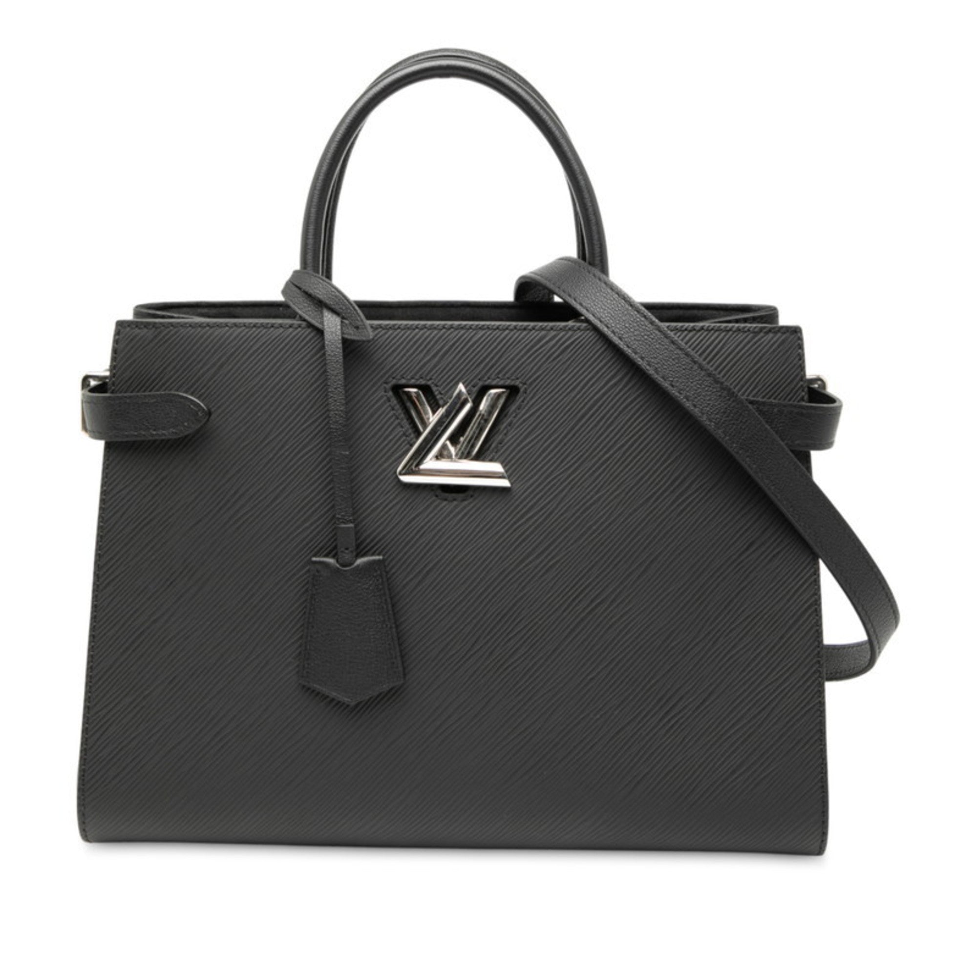 Louis Vuitton Black Noir Leather Handbag Shoulder Bag (Pre-Owned)