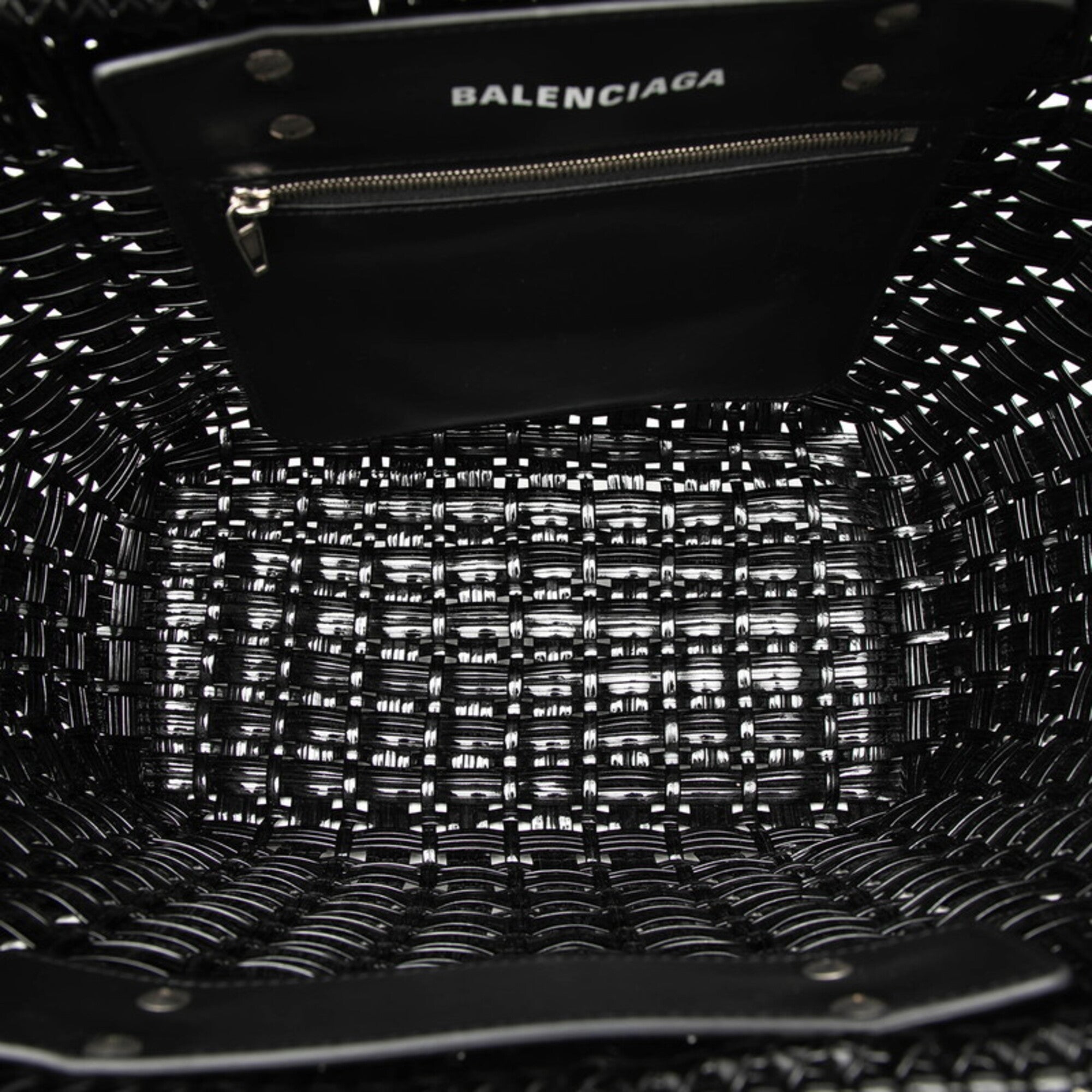 Balenciaga Black Leather Shoulder Bag Tote Bag (Pre-Owned)