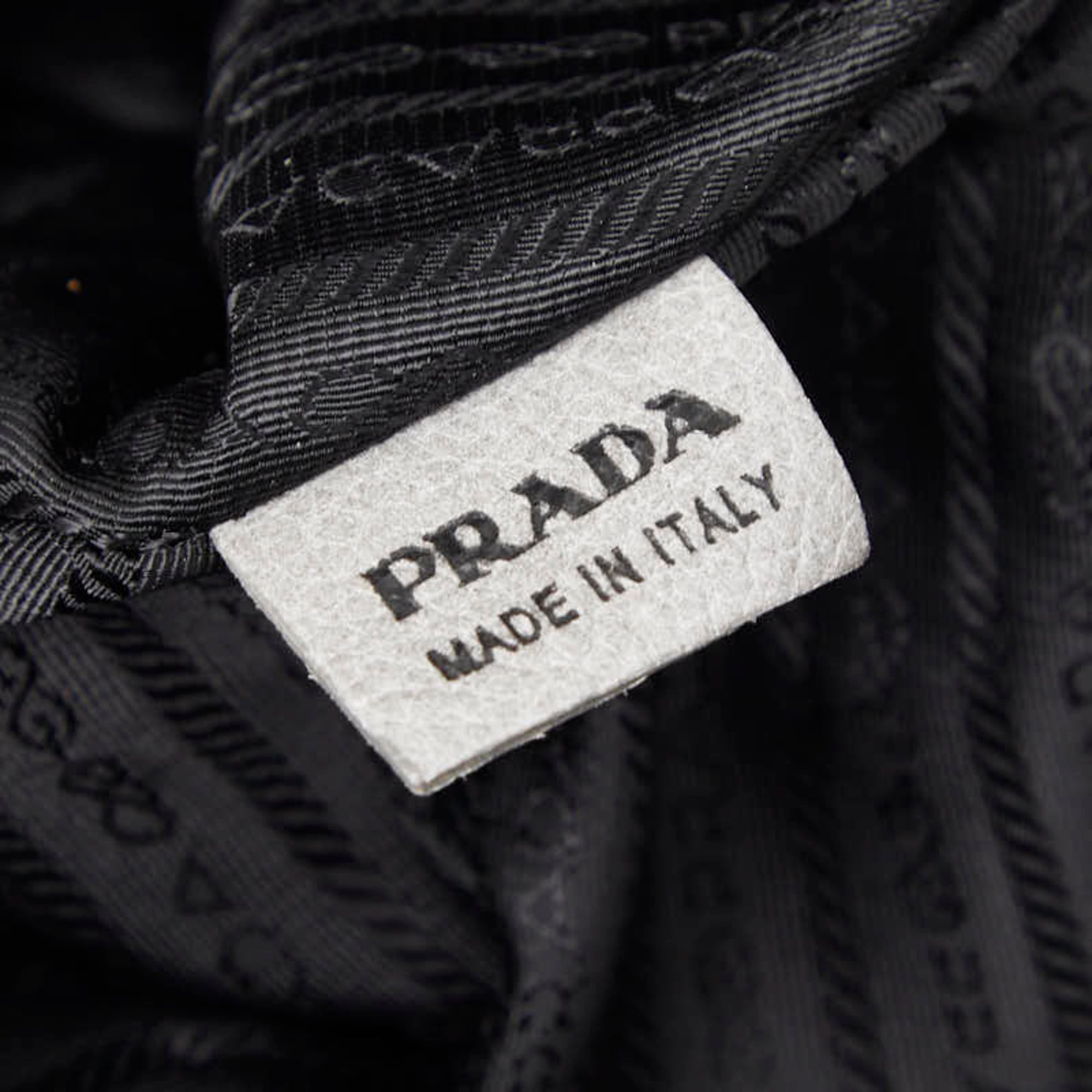 Prada Silver Gray Leather Shoulder Bag Tote Bag (Pre-Owned)