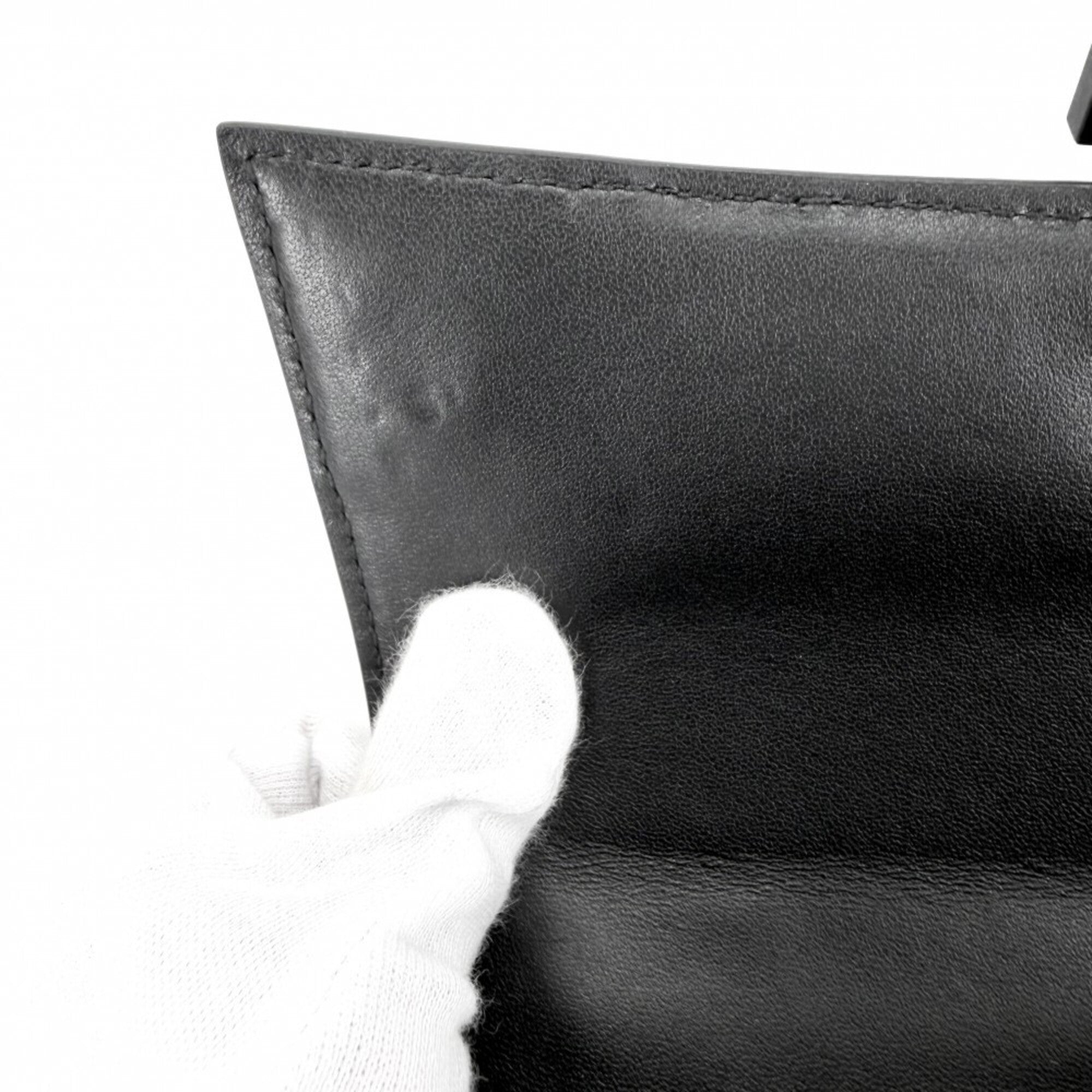 Balenciaga Black Leather Handbag Shoulder Bag (Pre-Owned)