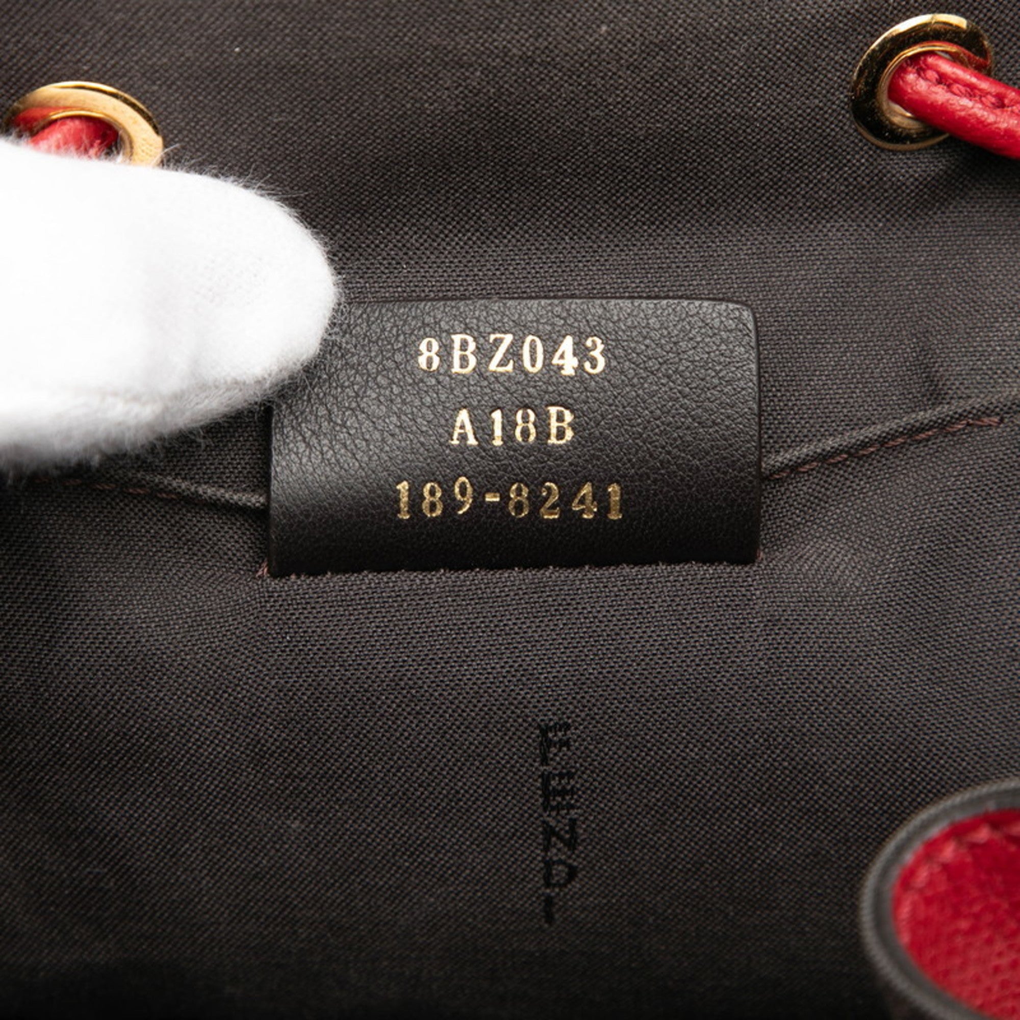 Fendi Red Color Leather Backpack (Pre-Owned)