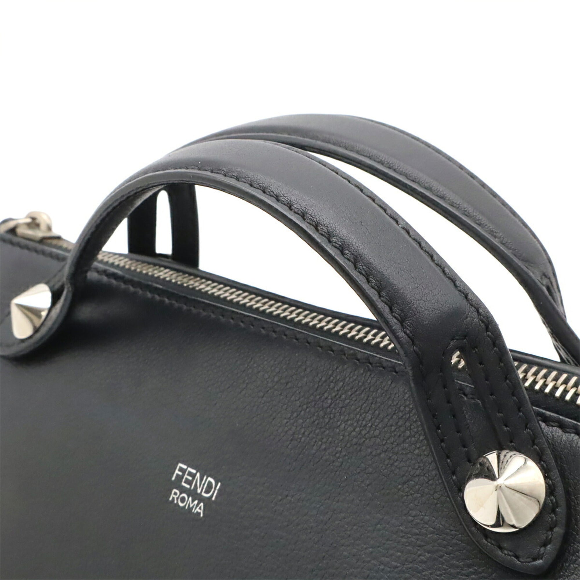 Fendi Black Leather Handbag Shoulder Bag (Pre-Owned)