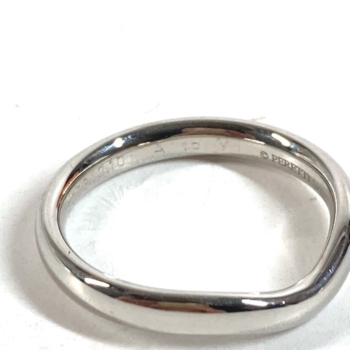 Tiffany Silver Platinum 950 Band Ring (Pre-Owned)