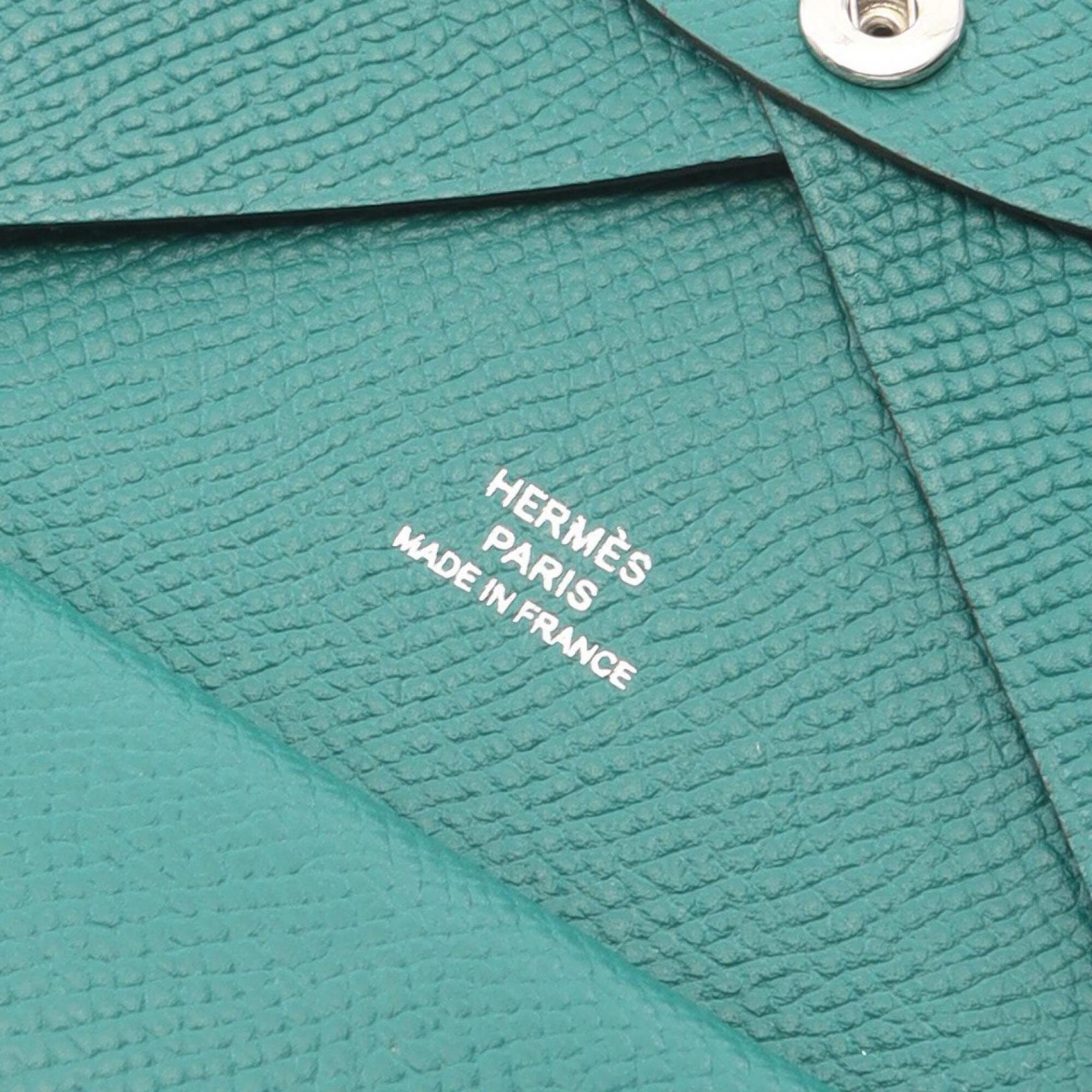 Hermes Green Epsom Leather Coin Purse/Coin Case (Pre-Owned)