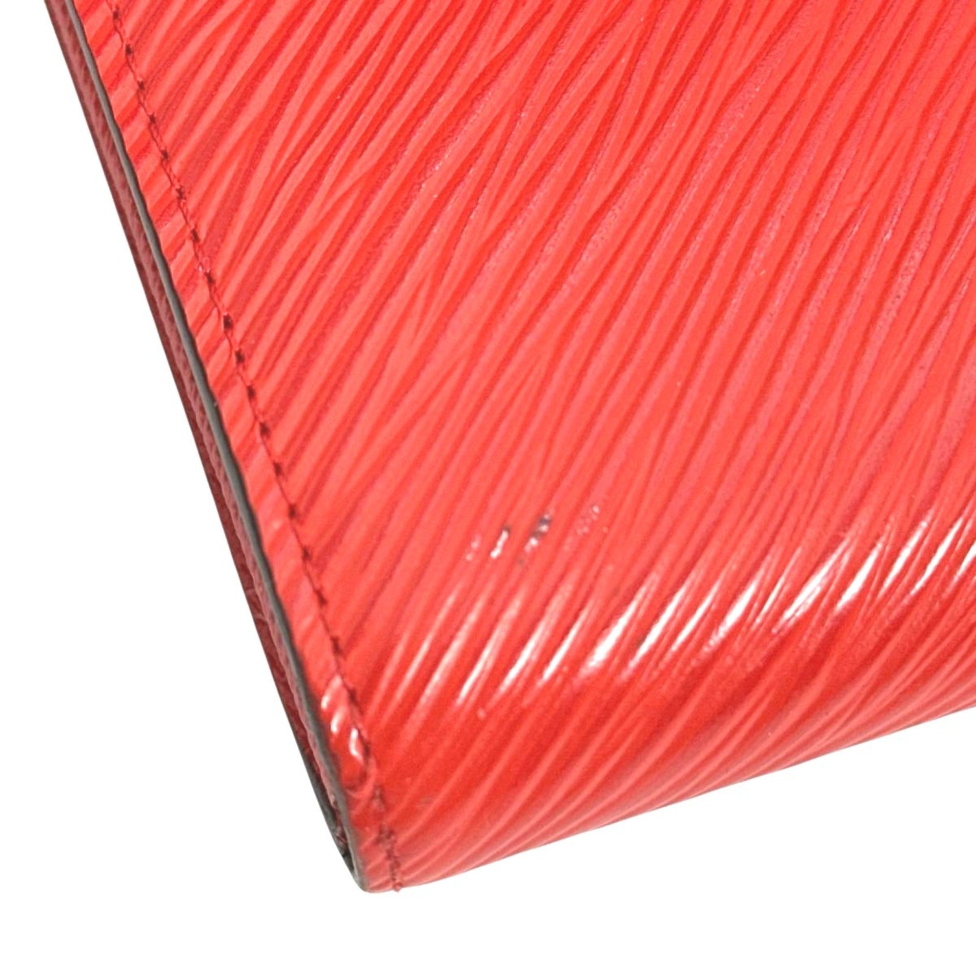 Louis Vuitton Coquelicots Red Color Epi Leather Long Wallet (Tri-Fold) (Pre-Owned)