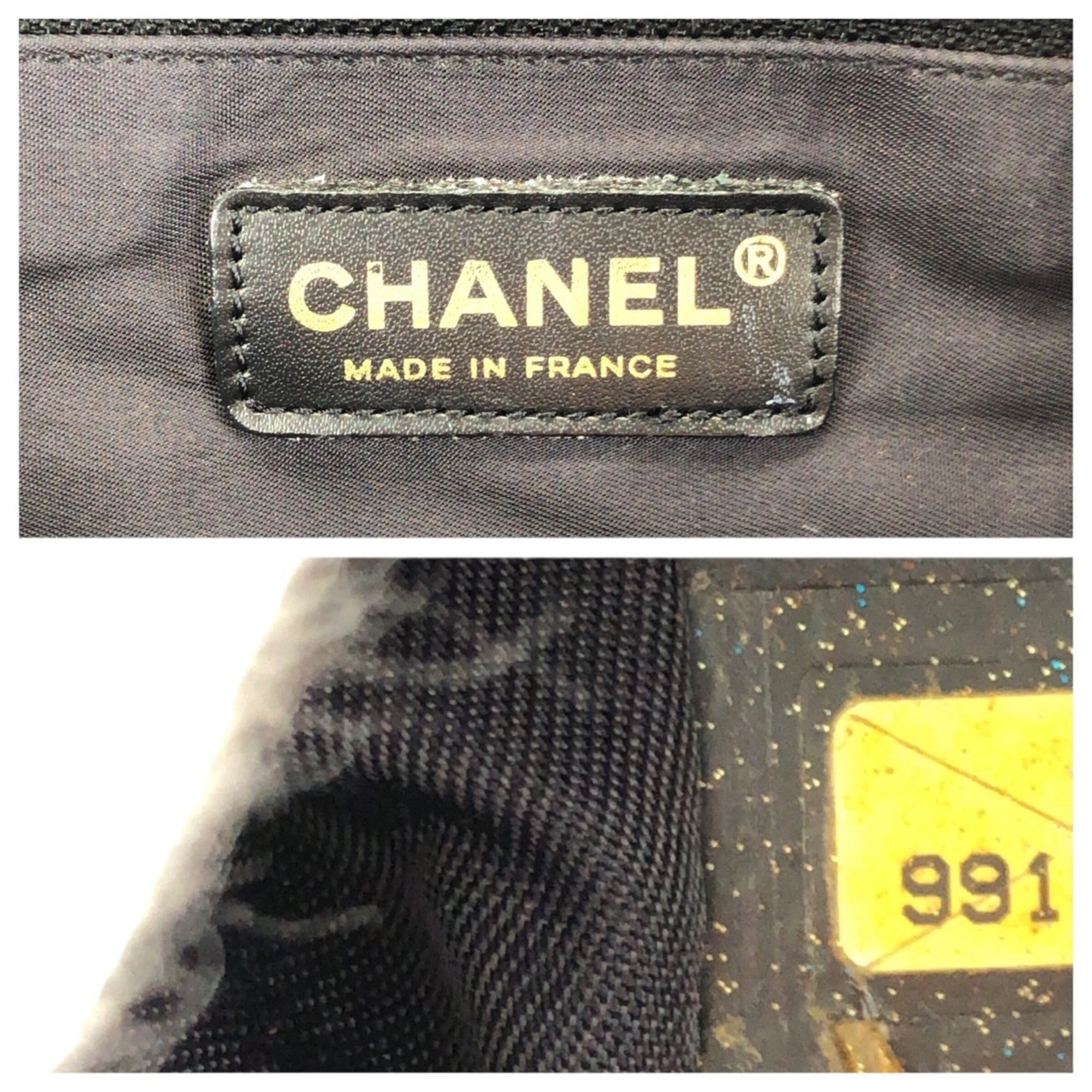 Chanel Black New Travel Line Shoulder Bag Tote Bag (Pre-Owned)
