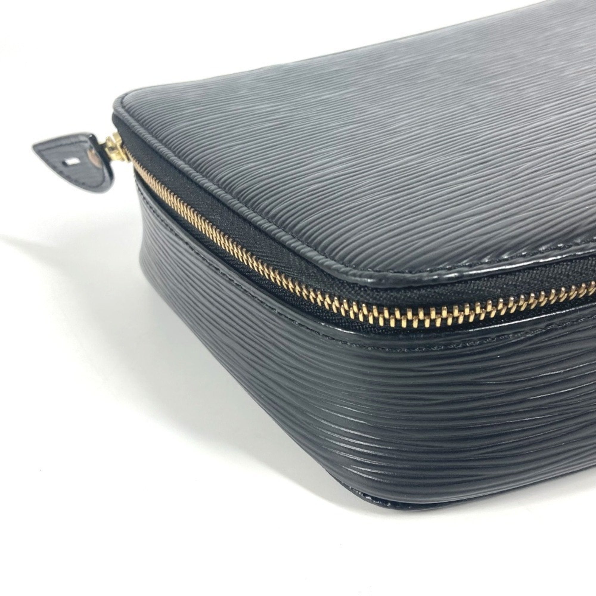 Hermes Black Leather Pouch (Pre-Owned)