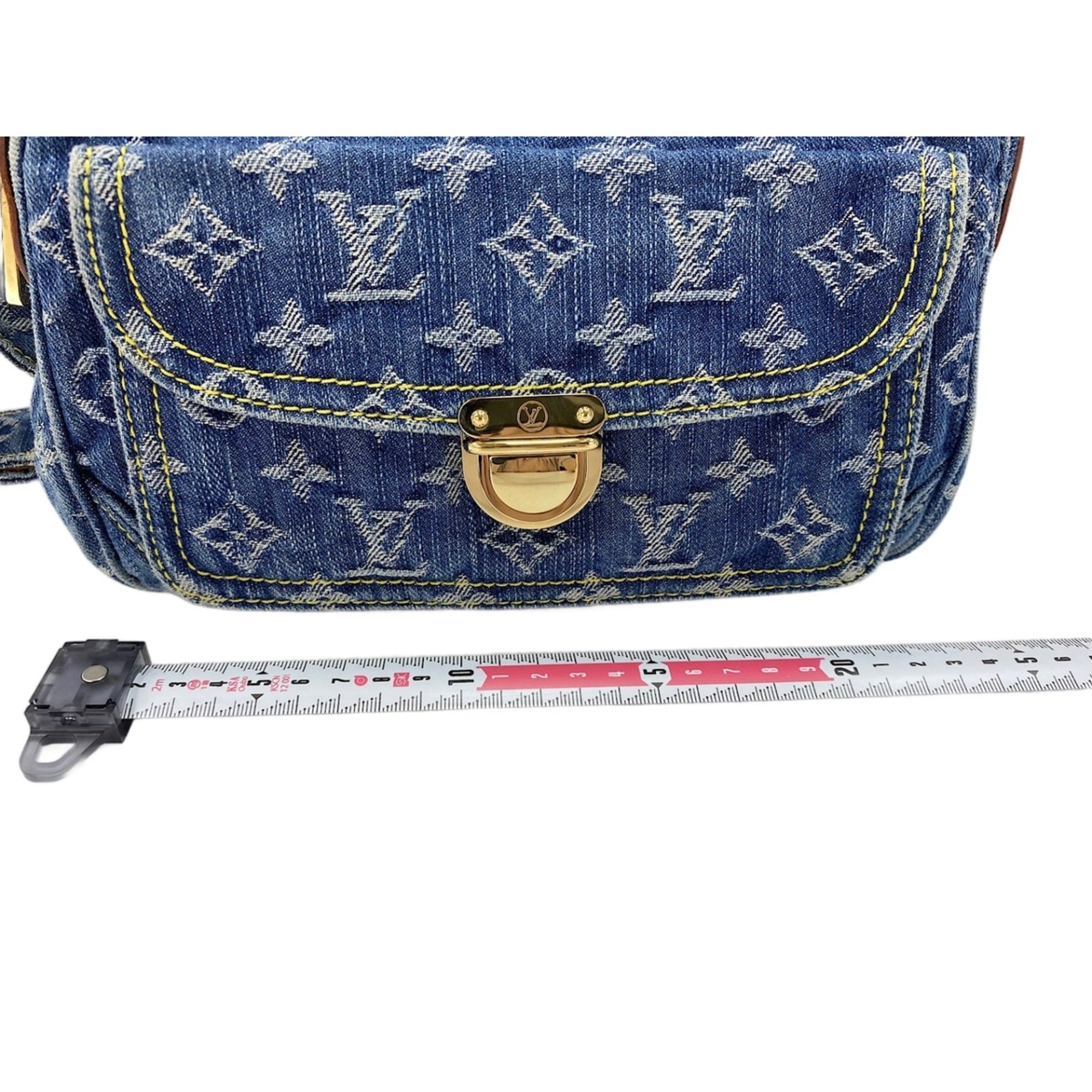 Louis Vuitton Blue Monogram Denim Shoulder Bag (Pre-Owned)