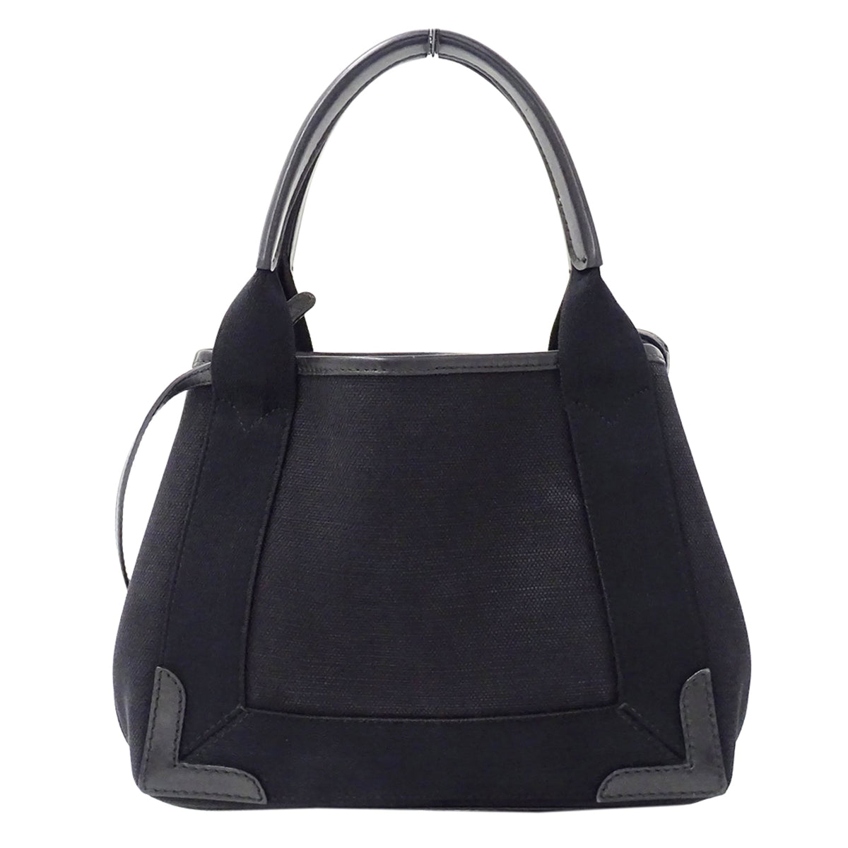 Balenciaga Black Canvas Handbag Pouch Shoulder Bag (Pre-Owned)