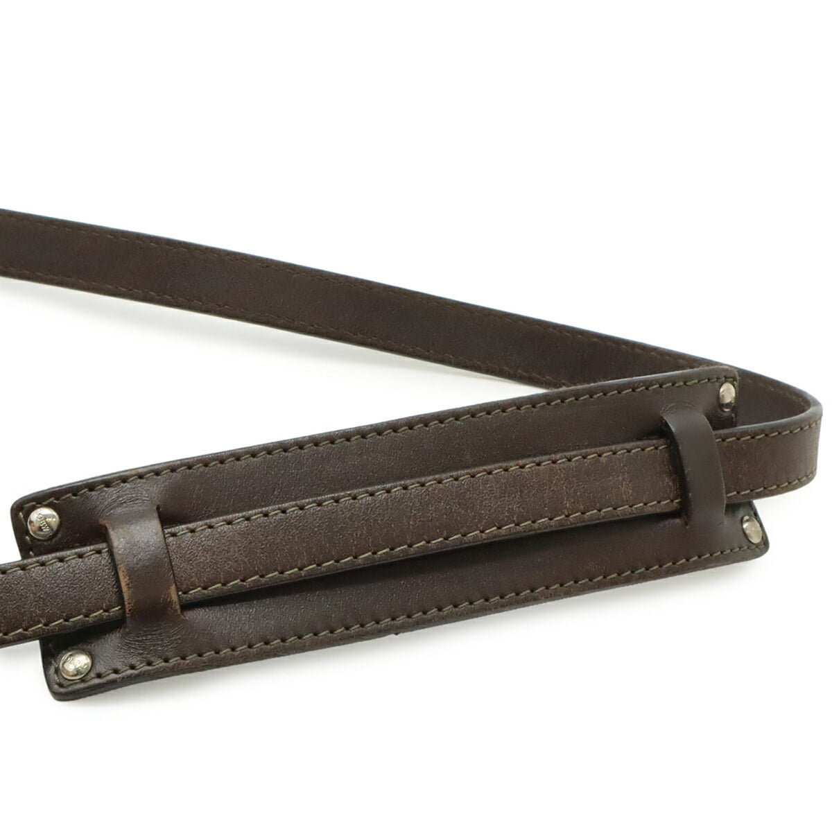 Loewe Black Dark Brown Leather Shoulder Bag (Pre-Owned)