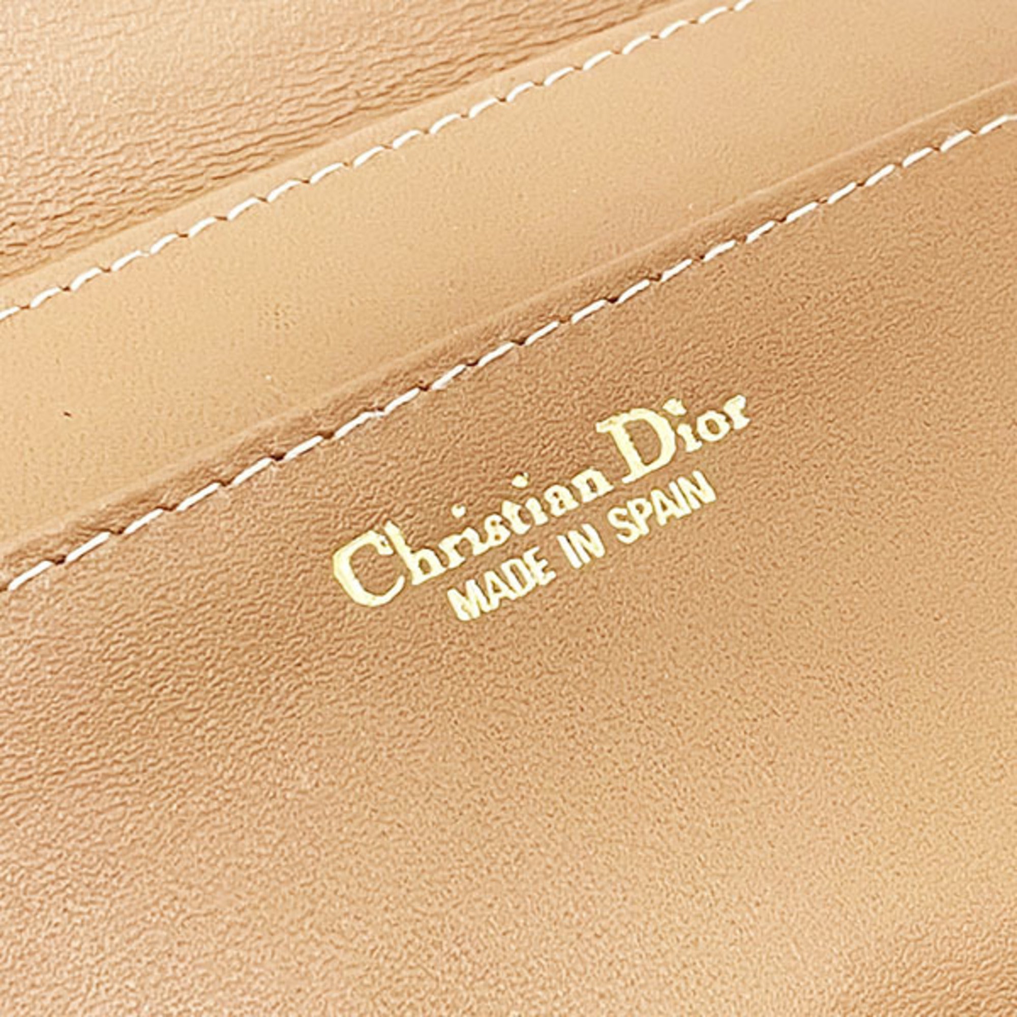 Christian Dior Beige Brown Pvc Leather Wallet (Bi-Fold) (Pre-Owned)